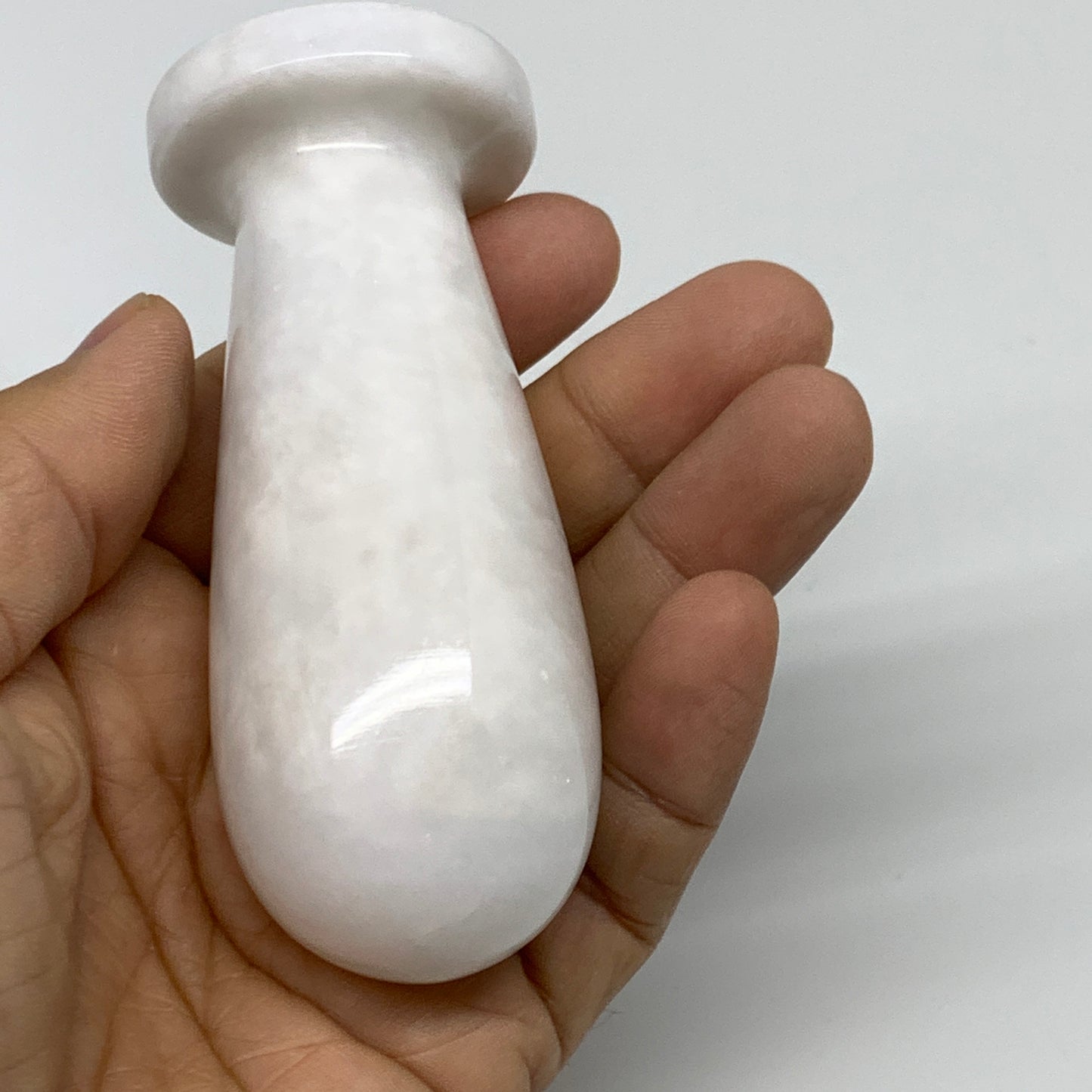1.32 lbs, 3"x3", Natural Marble Crystal Pestle and Mortar Handmade, B32575