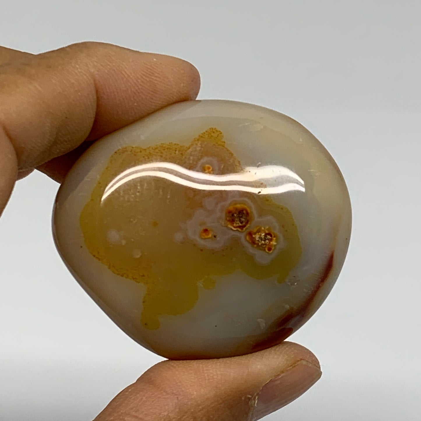 229.9g, 1.9"-2", 3pcs, Red Carnelian Palm-Stone Gem Crystal Polished, B37634