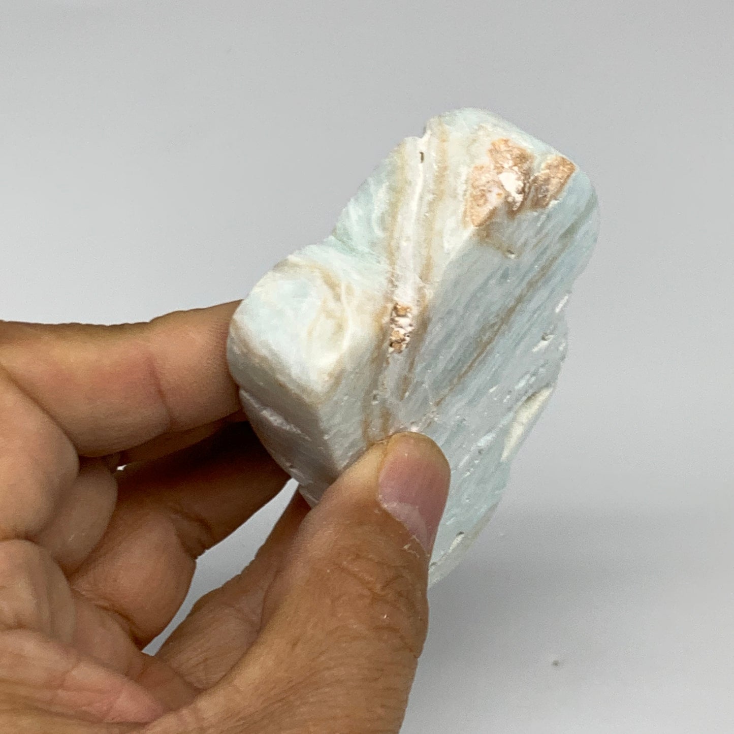 135.1g, 2.9"x2.1"x0.7", Natural Caribbean Calcite Cloud Crystal @Afghanistan, B3