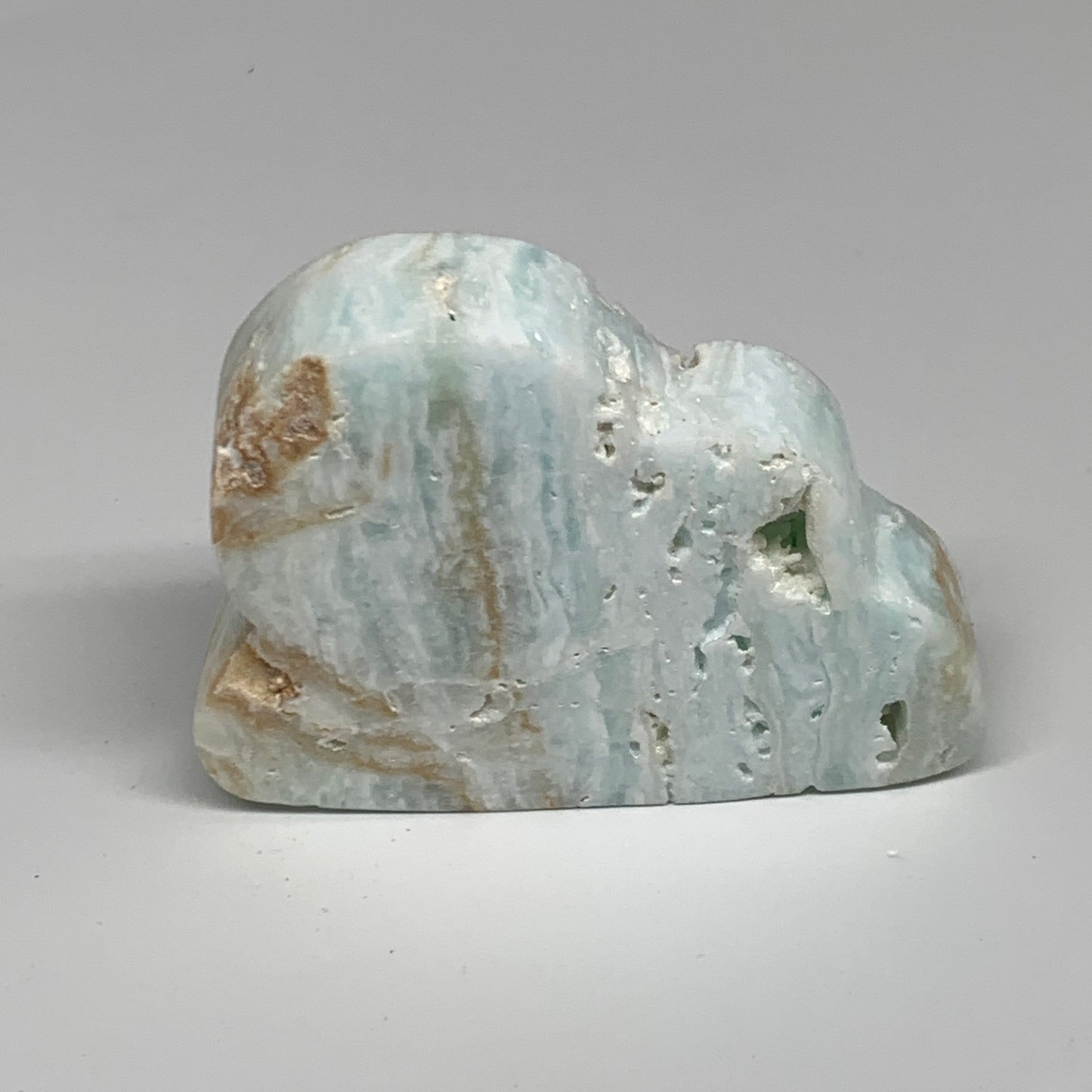 135.1g, 2.9"x2.1"x0.7", Natural Caribbean Calcite Cloud Crystal @Afghanistan, B3