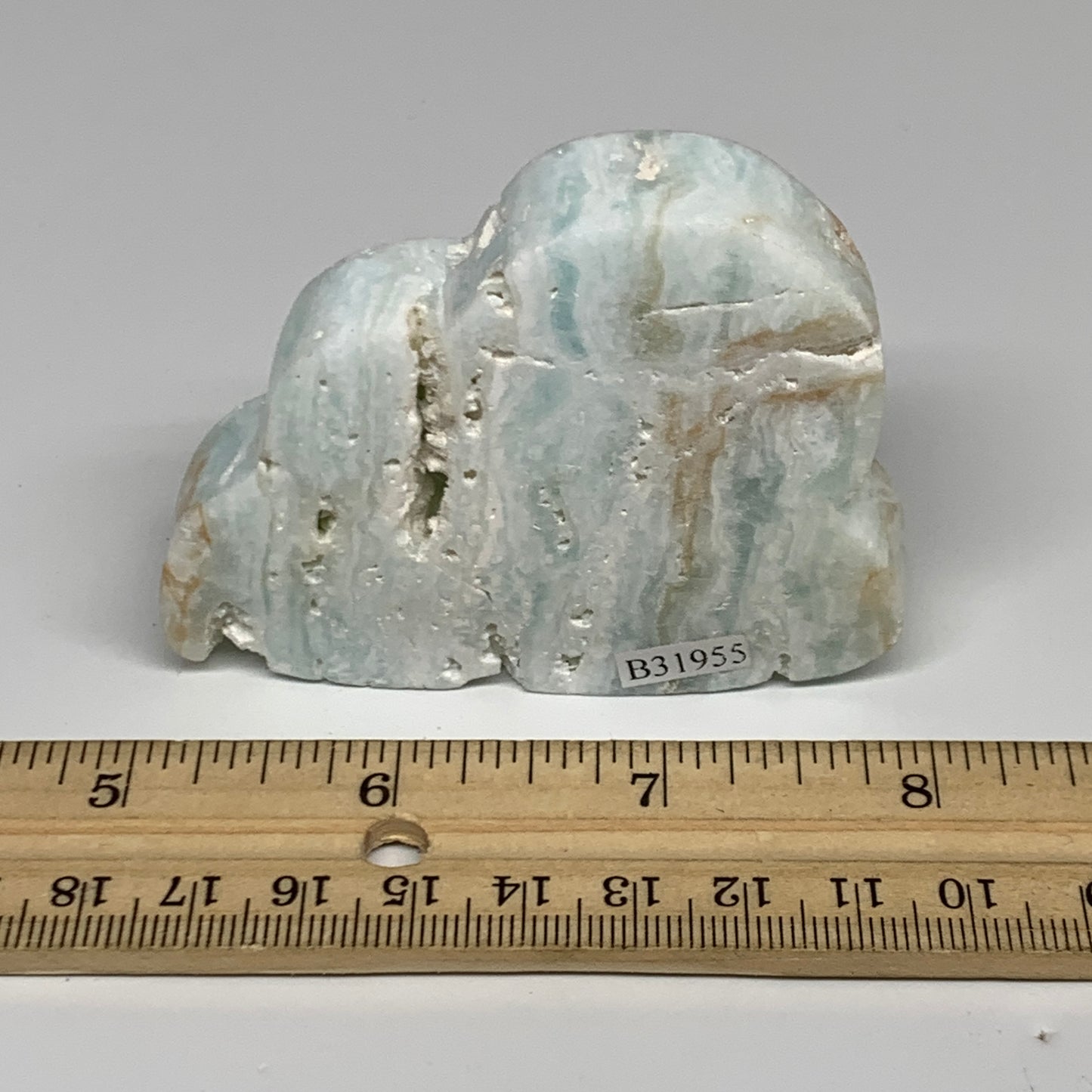 135.1g, 2.9"x2.1"x0.7", Natural Caribbean Calcite Cloud Crystal @Afghanistan, B3