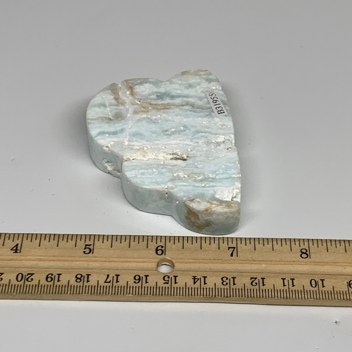 135.1g, 2.9"x2.1"x0.7", Natural Caribbean Calcite Cloud Crystal @Afghanistan, B3