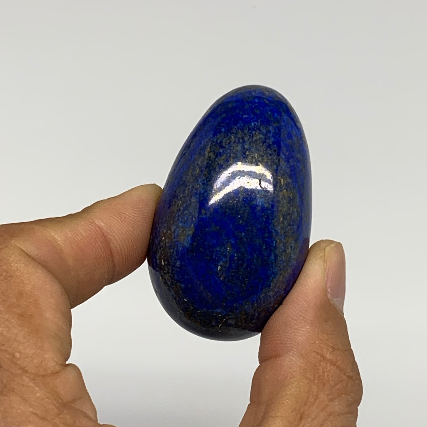 148.5g, 1.9"-1.9", 2pcs, Natural Lapis Lazuli Egg Polished @Afghanistan, B30421