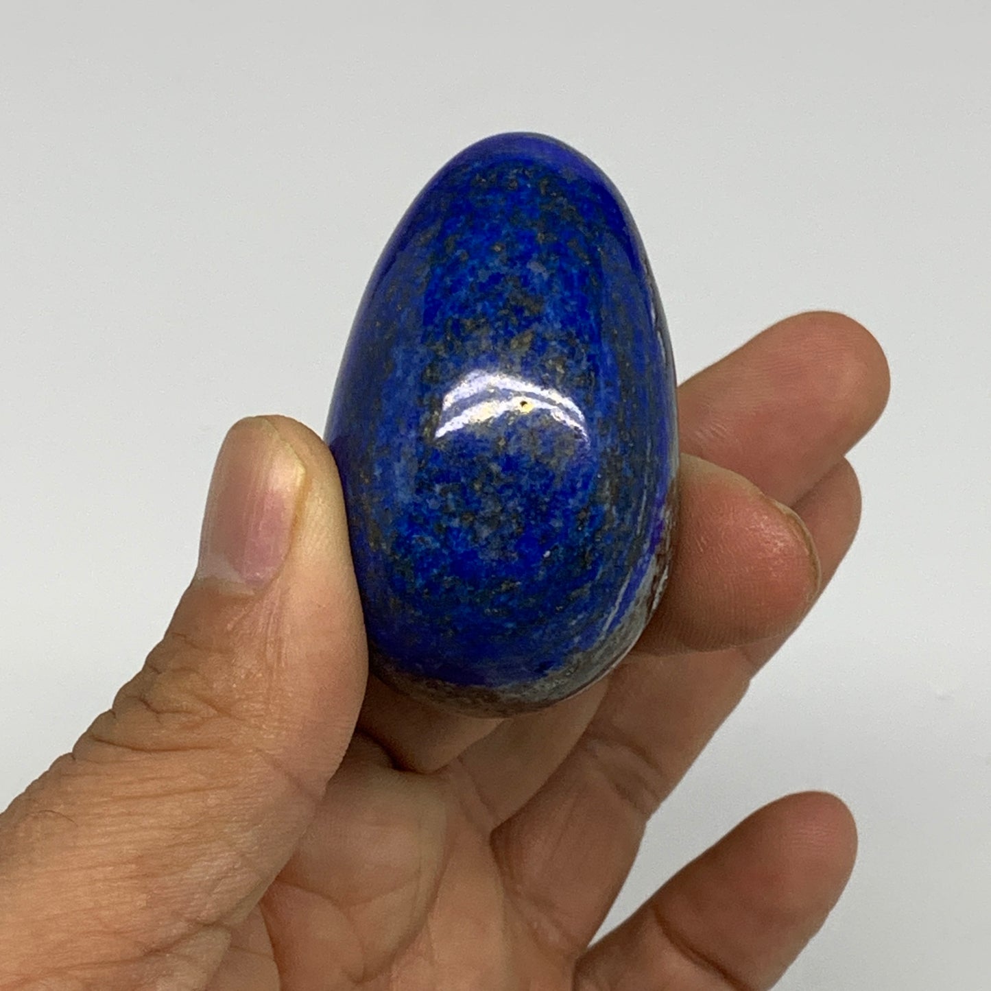 148.5g, 1.9"-1.9", 2pcs, Natural Lapis Lazuli Egg Polished @Afghanistan, B30421