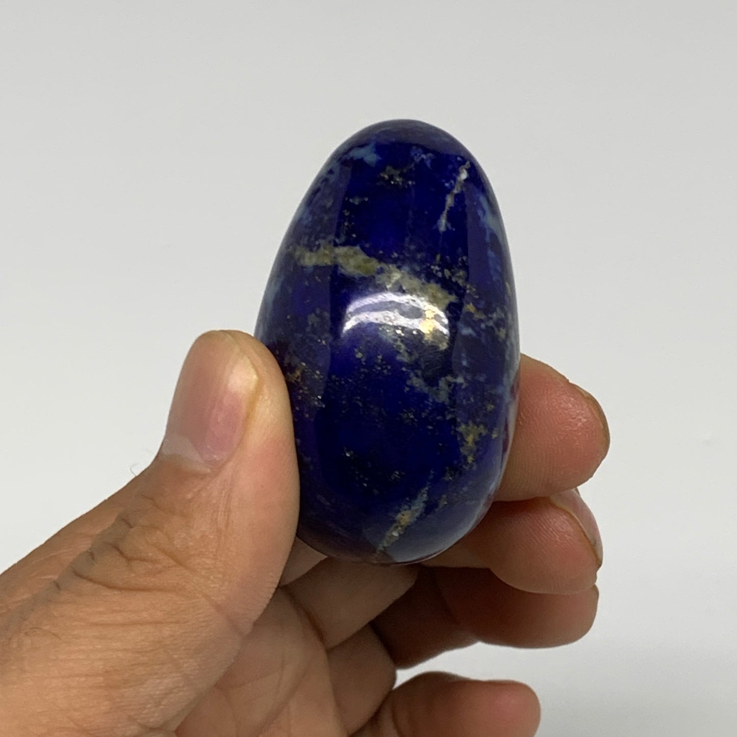 148.5g, 1.9"-1.9", 2pcs, Natural Lapis Lazuli Egg Polished @Afghanistan, B30421