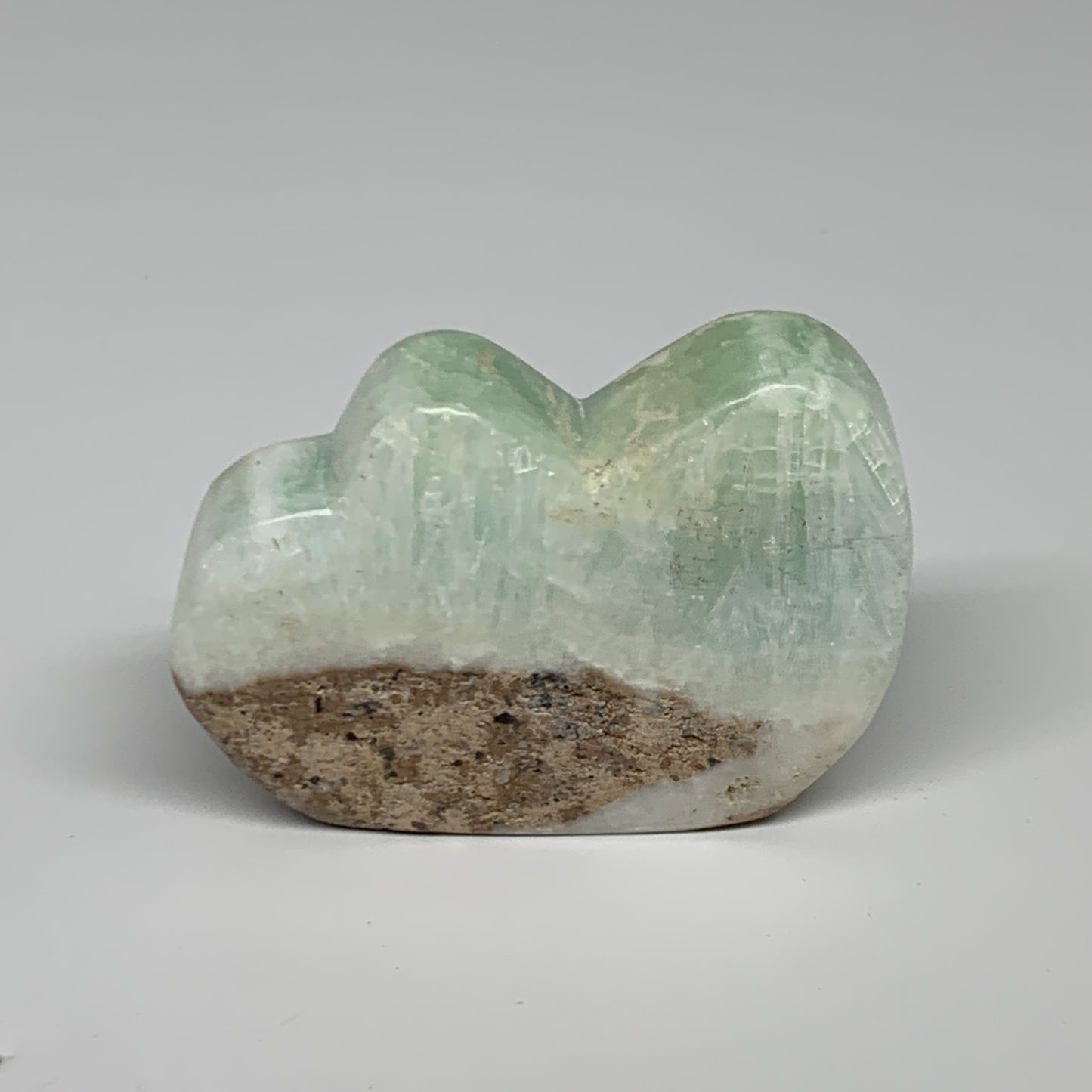 121.4g, 2.7"x2"x0.6", Natural Pistachio Calcite Cloud Crystal @Afghanistan, B319