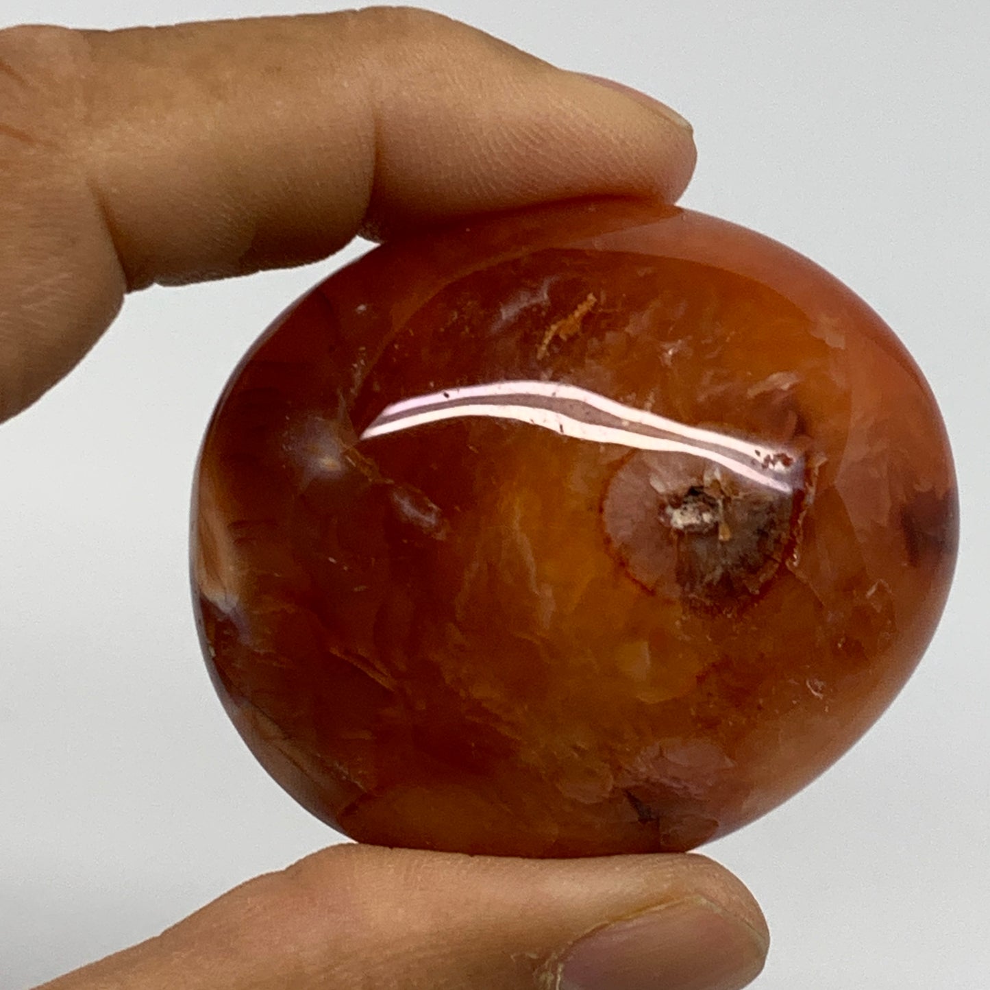 234.2g, 1.9"-2.1", 3pcs, Red Carnelian Palm-Stone Gem Crystal Polished, B37637