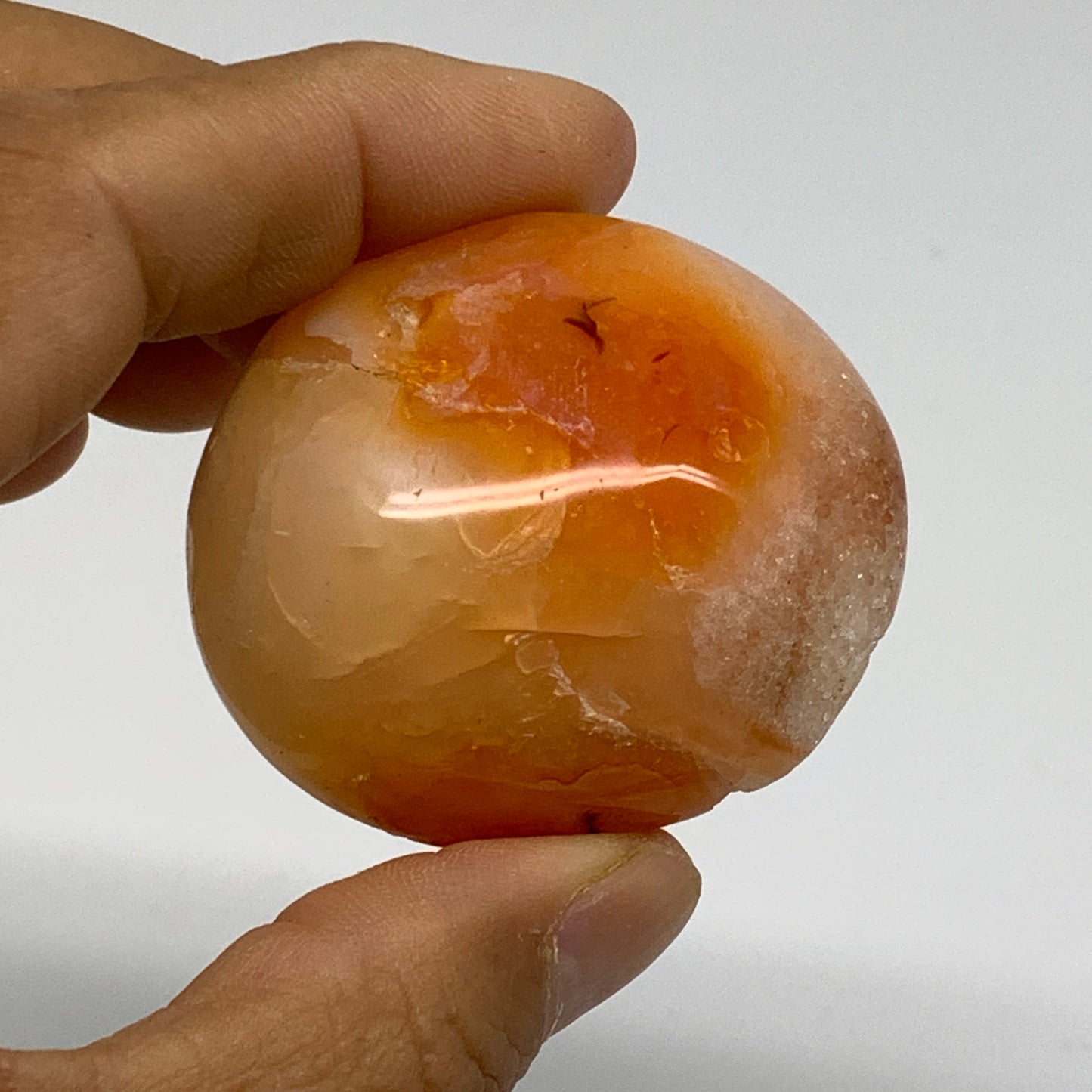 234.2g, 1.9"-2.1", 3pcs, Red Carnelian Palm-Stone Gem Crystal Polished, B37637