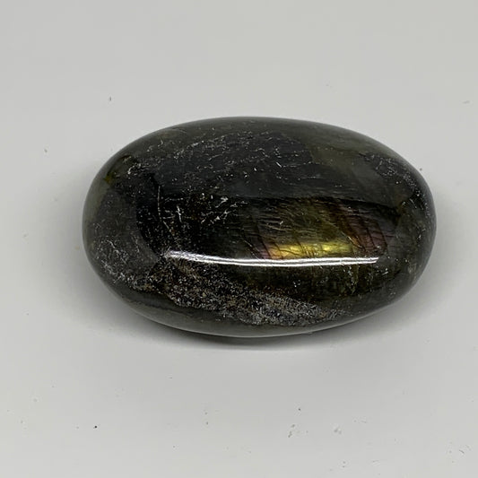 106.6g, 2.4"x1.8"x0.9", Natural Labradorite Palm-stone Tumbled Reiki, B35381