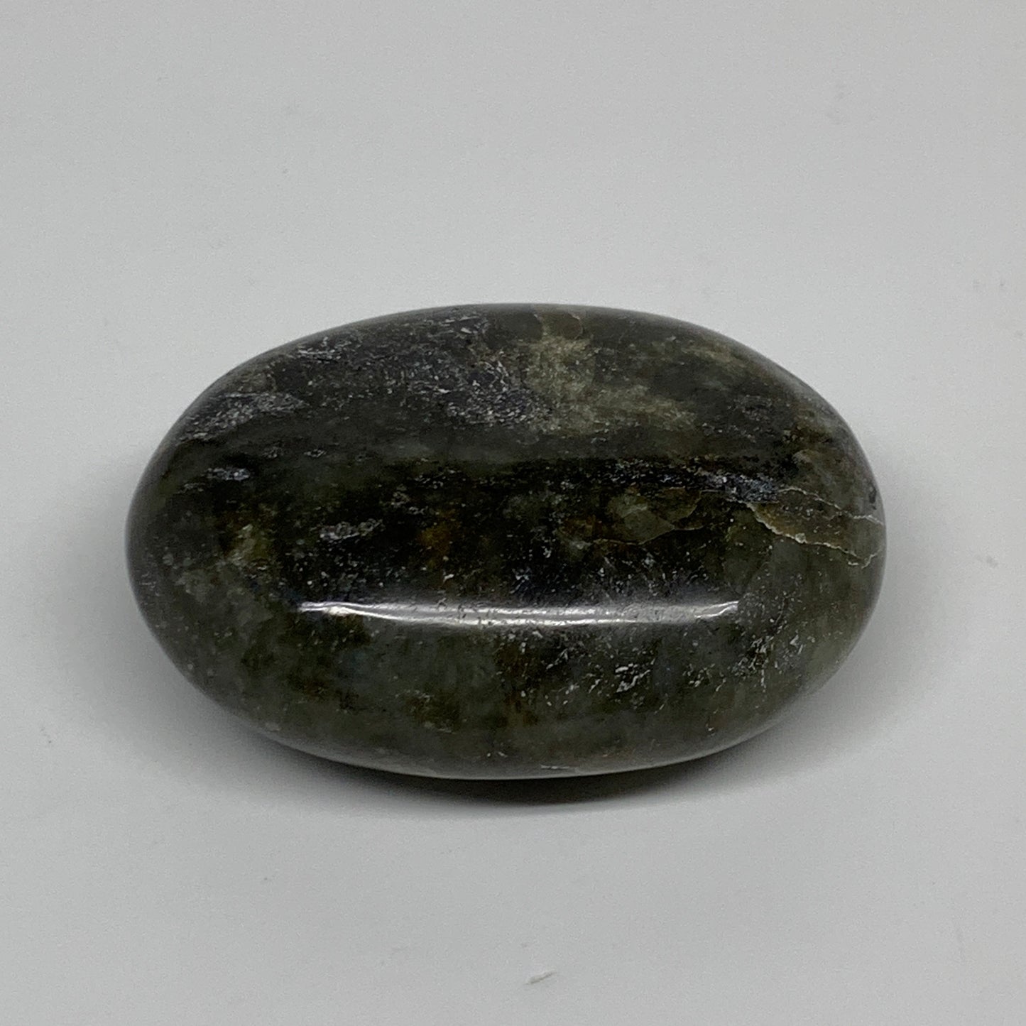 106.4g, 2.4"x1.8"x0.9", Natural Labradorite Palm-stone Tumbled Reiki, B35382