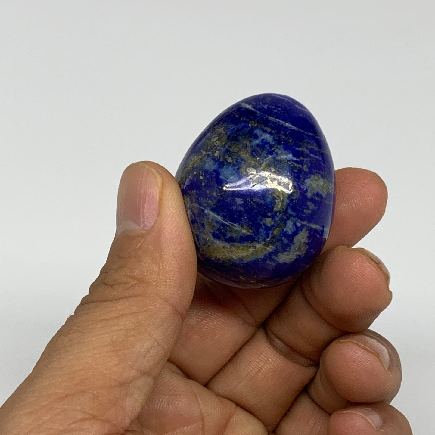 134.9g, 1.5"-1.6", 2pcs, Natural Lapis Lazuli Egg Polished @Afghanistan, B30424