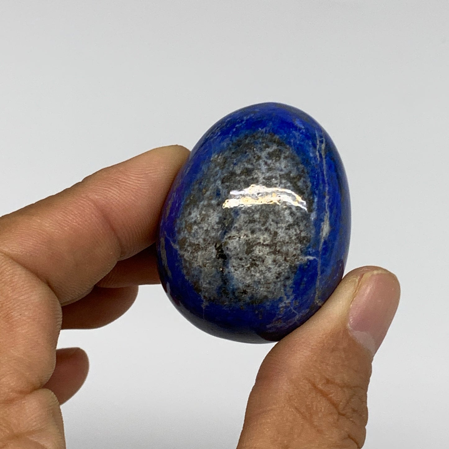 134.9g, 1.5"-1.6", 2pcs, Natural Lapis Lazuli Egg Polished @Afghanistan, B30424