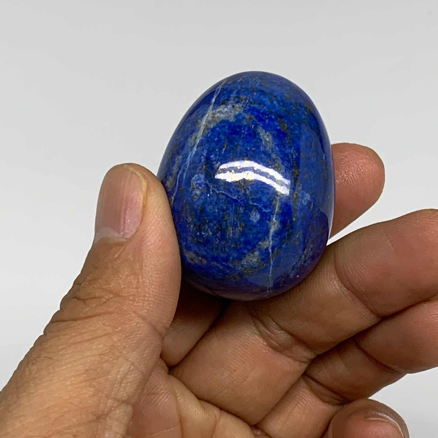 134.9g, 1.5"-1.6", 2pcs, Natural Lapis Lazuli Egg Polished @Afghanistan, B30424