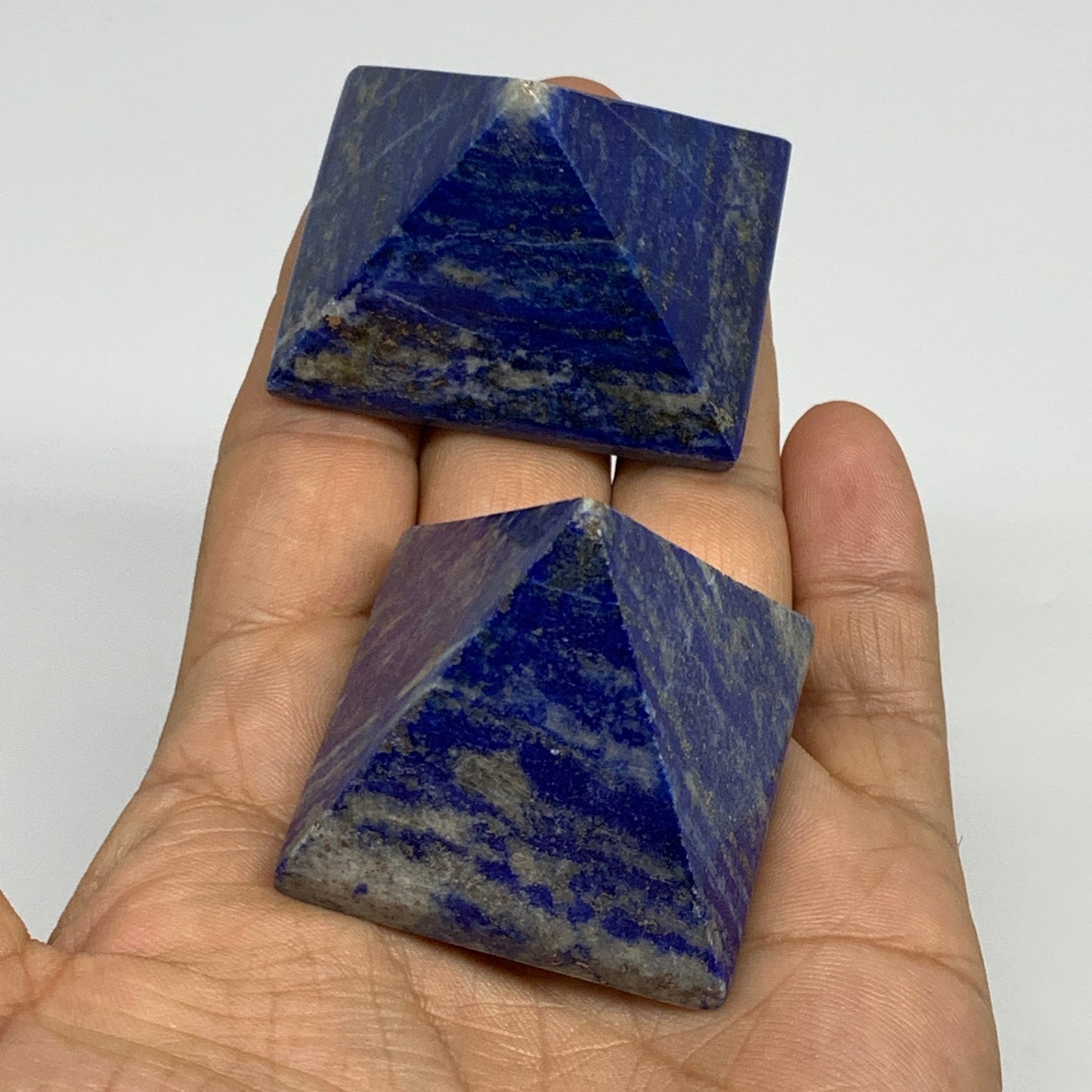 2.2 lbs (1000g),1.4"-1.7", 10pcs,Natural Lapis Lazuli Pyramids, B29694