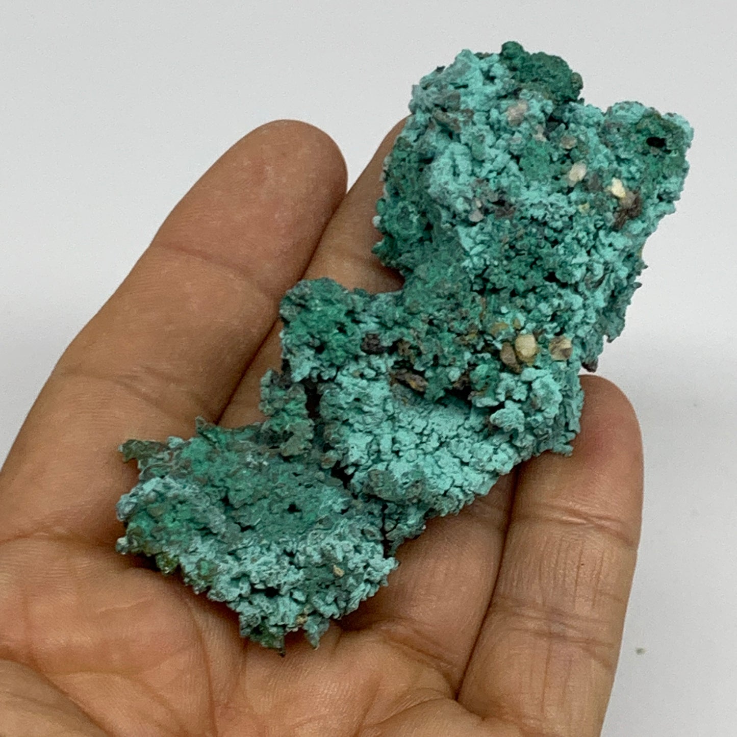 115.3g, 3"x1.4"x0.8", Malachite on Native Copper Mineral Specimens, B33977