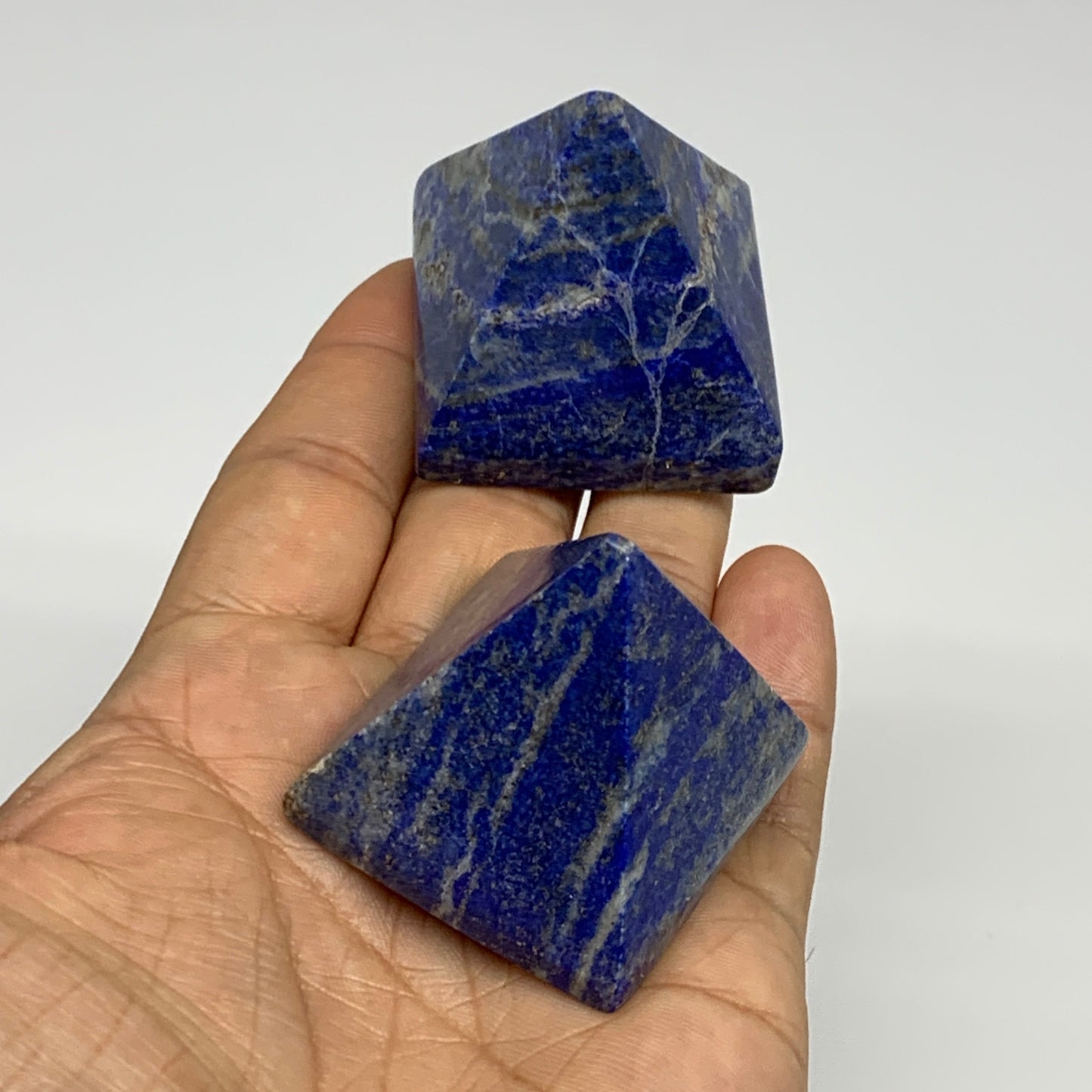 2.2 lbs (1000g),1.4"-1.7", 10pcs,Natural Lapis Lazuli Pyramids, B29694