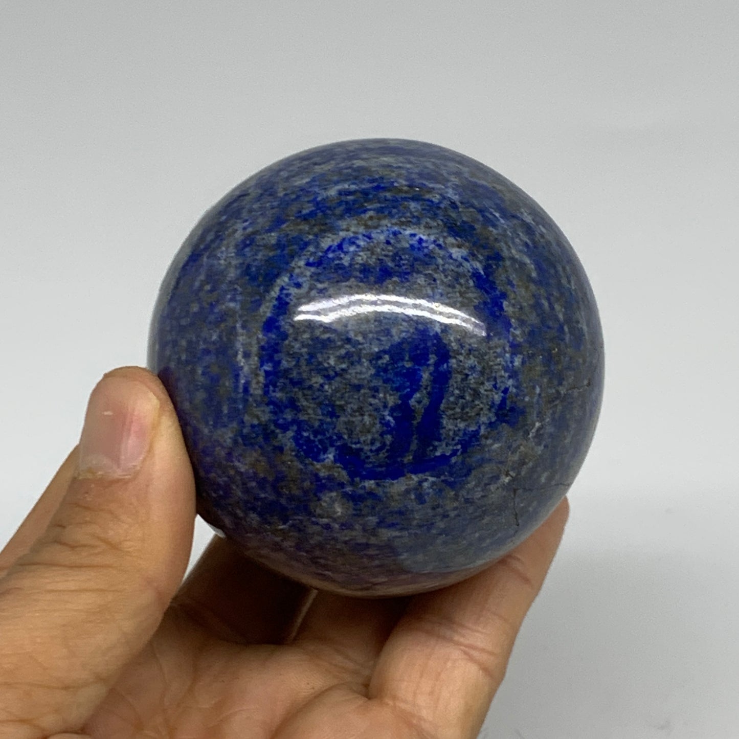 0.85 lbs, 2.4" (62mm), Lapis Lazuli Sphere Ball Gemstone @Afghanistan, B33243