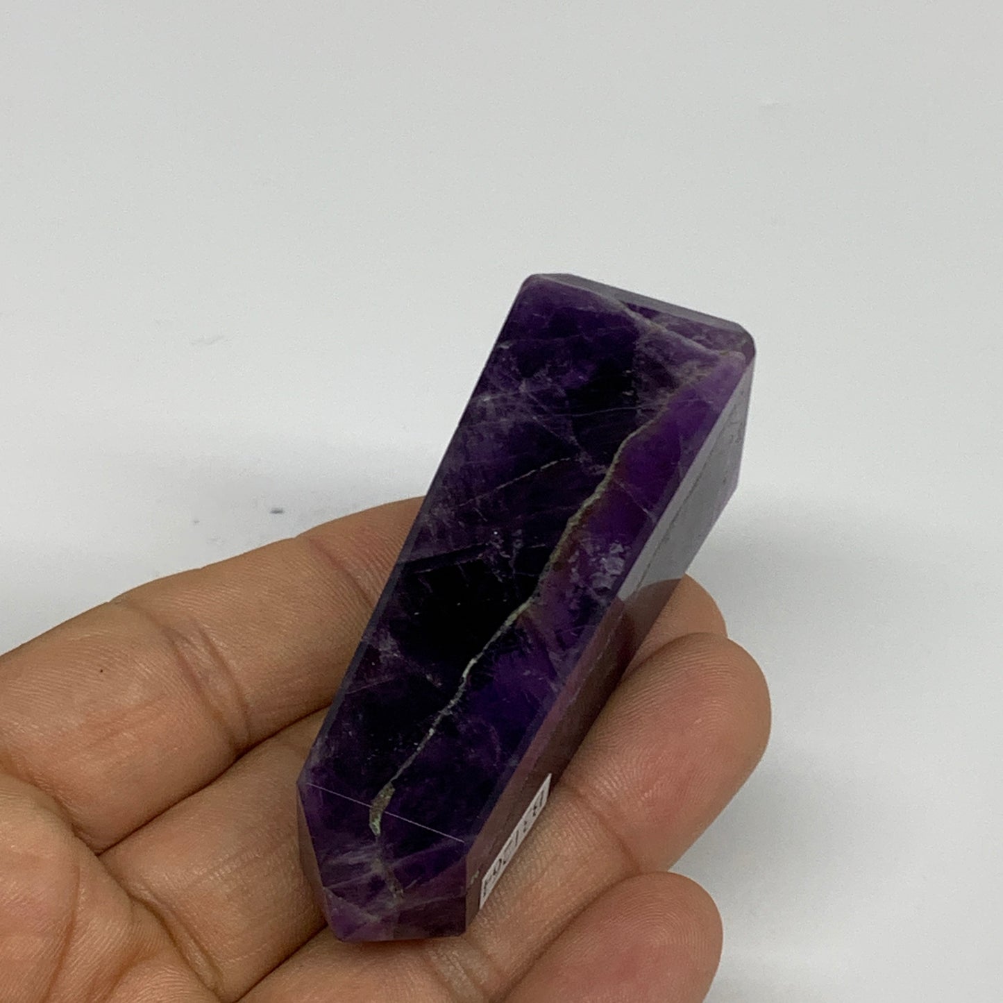 64.9g, 2.7"x0.9"x0.9", Natural Amethyst Tower Point Obelisk @Brazil, B31264