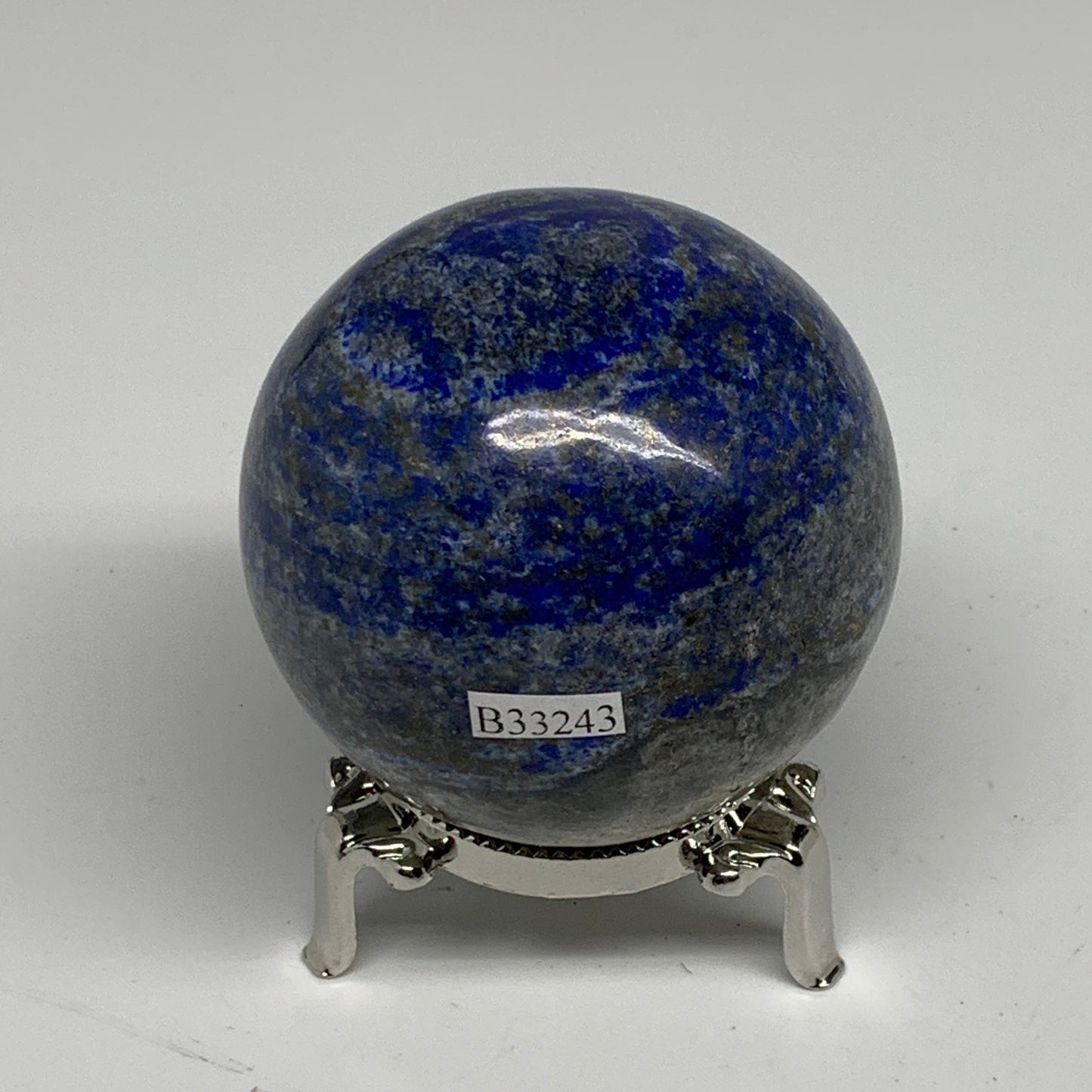 0.85 lbs, 2.4" (62mm), Lapis Lazuli Sphere Ball Gemstone @Afghanistan, B33243