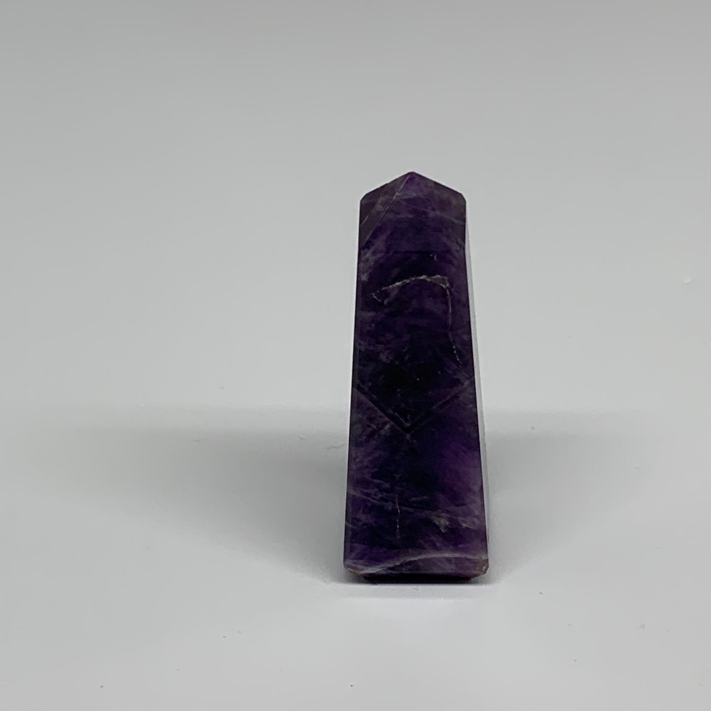 64.9g, 2.7"x0.9"x0.9", Natural Amethyst Tower Point Obelisk @Brazil, B31264