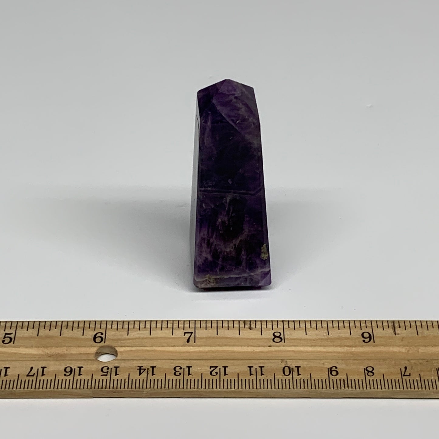 64.9g, 2.7"x0.9"x0.9", Natural Amethyst Tower Point Obelisk @Brazil, B31264