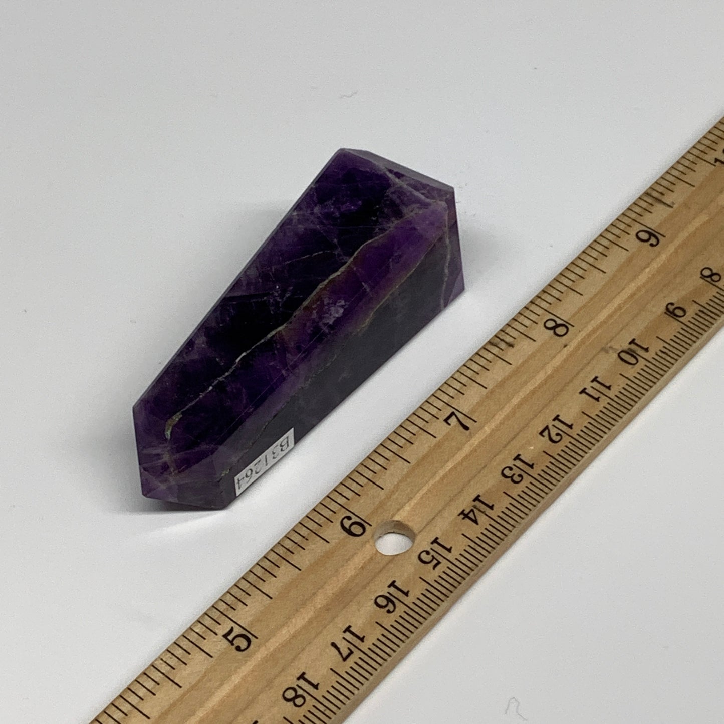 64.9g, 2.7"x0.9"x0.9", Natural Amethyst Tower Point Obelisk @Brazil, B31264