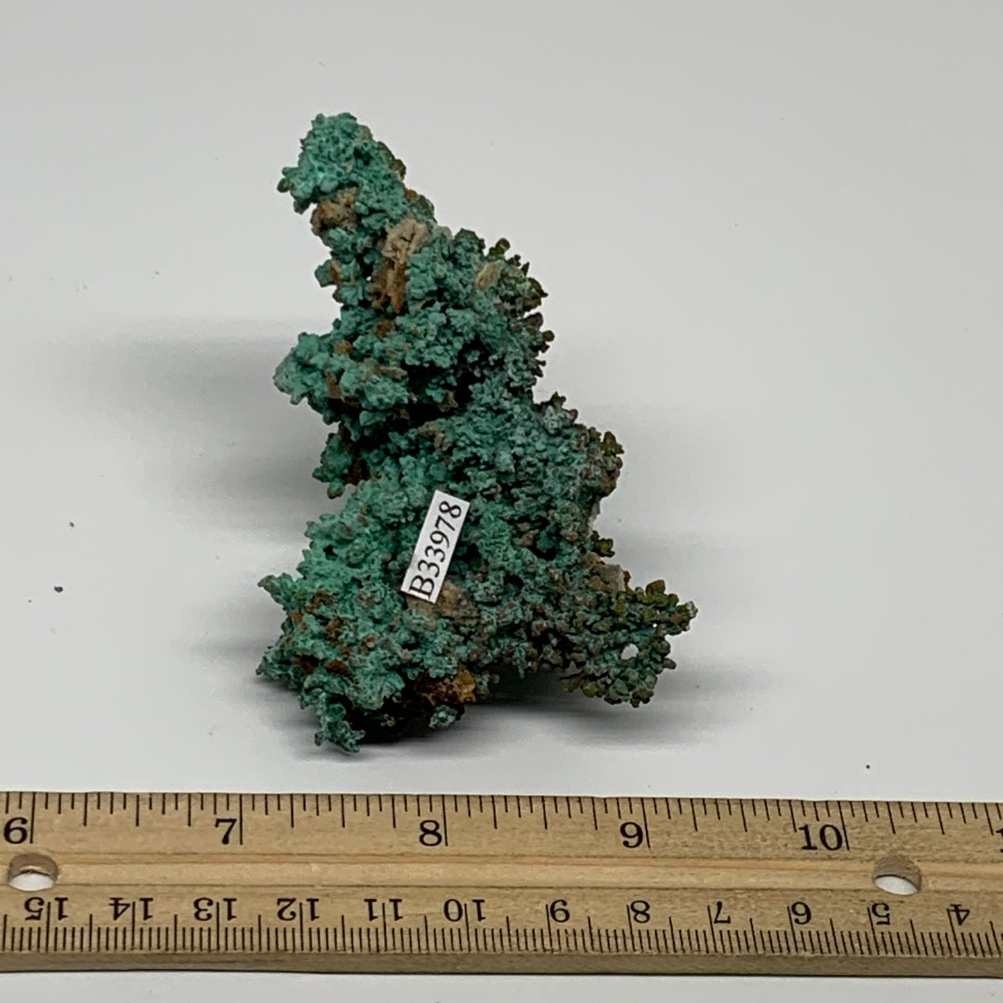 141.3g, 3.2"x2.3"x1.2", Malachite on Native Copper Mineral Specimens, B33978