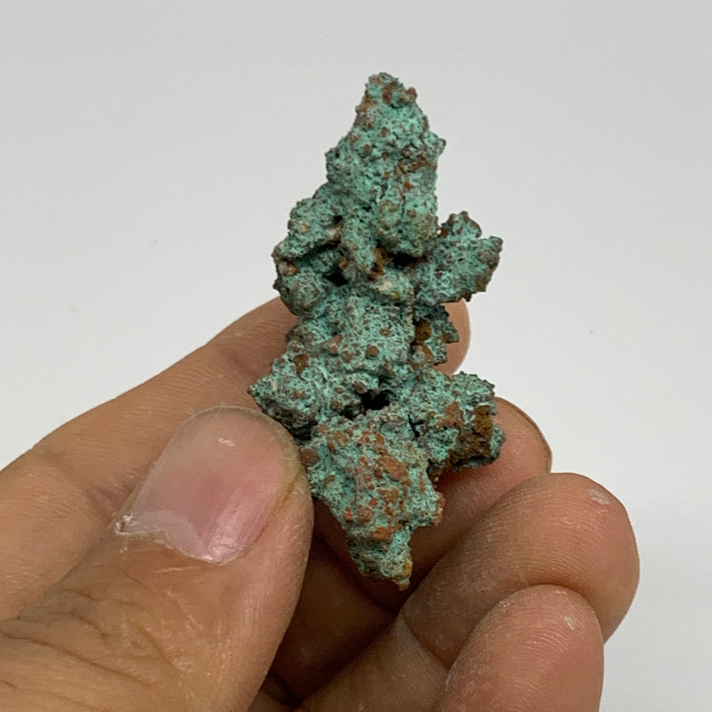 32.1g, 1.7"x1"x0.6", Malachite on Native Copper Mineral Specimens, B33979