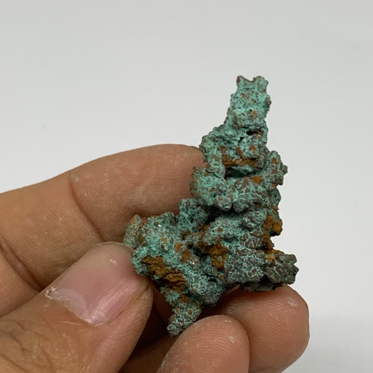 32.1g, 1.7"x1"x0.6", Malachite on Native Copper Mineral Specimens, B33979