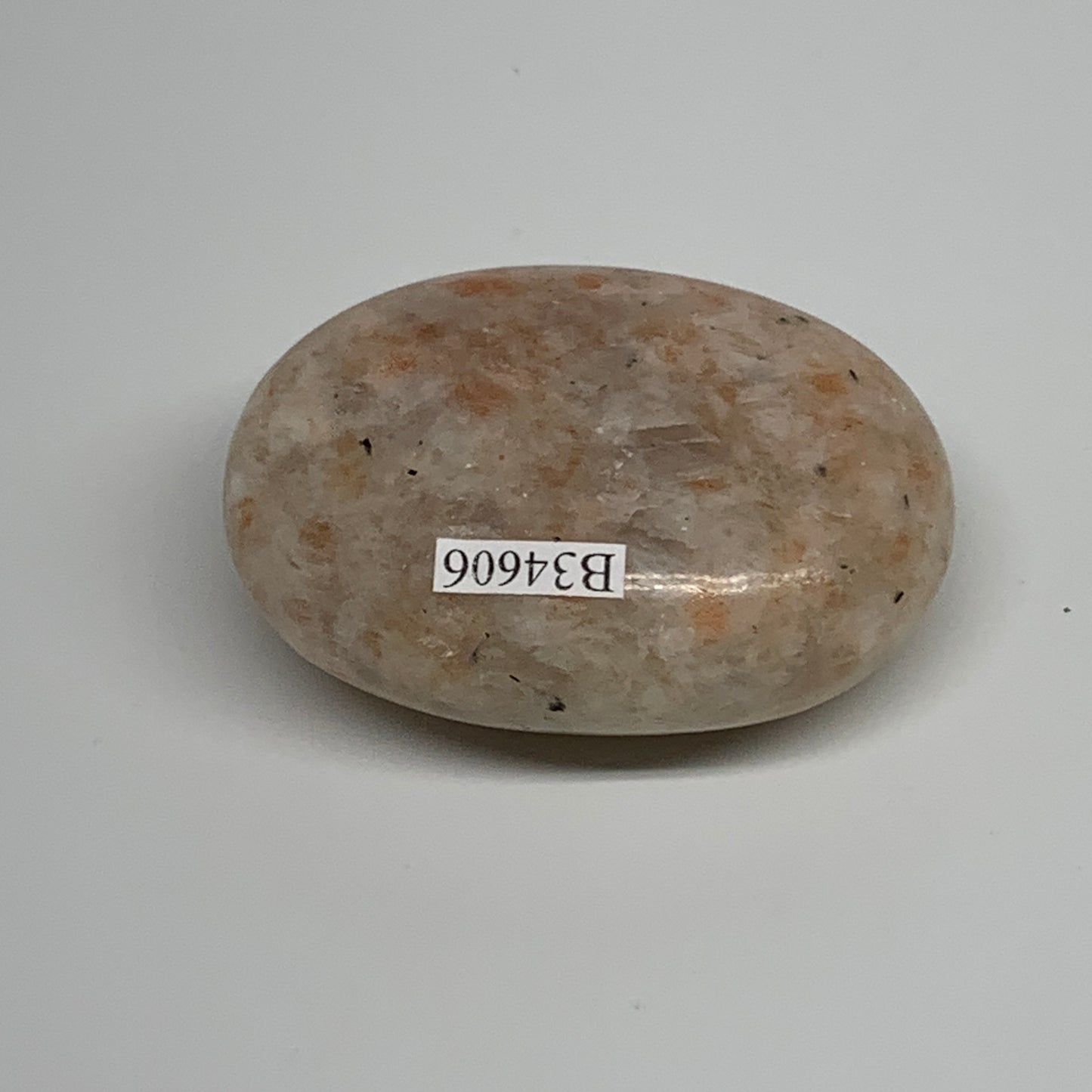 88.7g, 2.2"x1.7"x0.9", Natural Sunstone Palm-Stone Polished from India, B34606