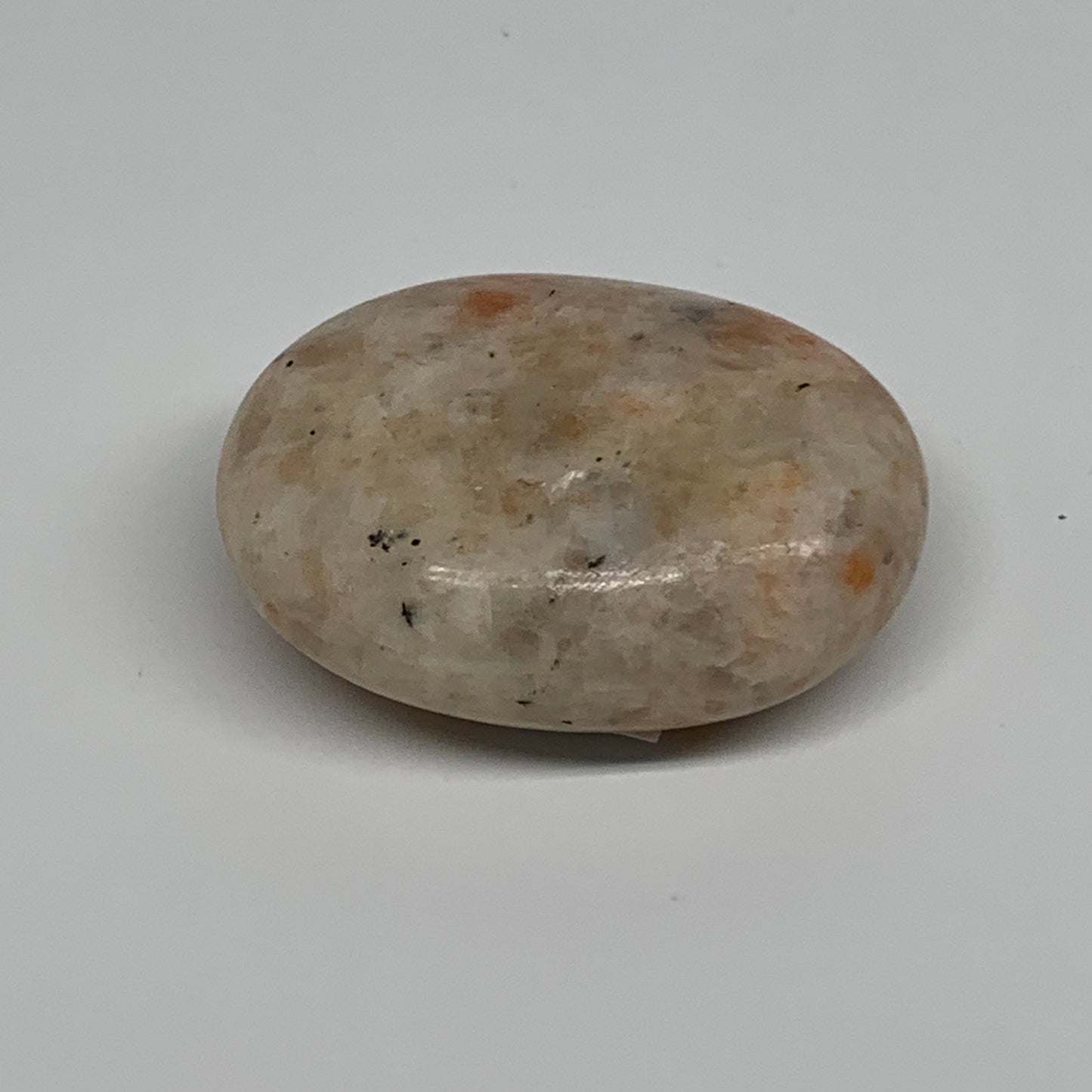 88.7g, 2.2"x1.7"x0.9", Natural Sunstone Palm-Stone Polished from India, B34606