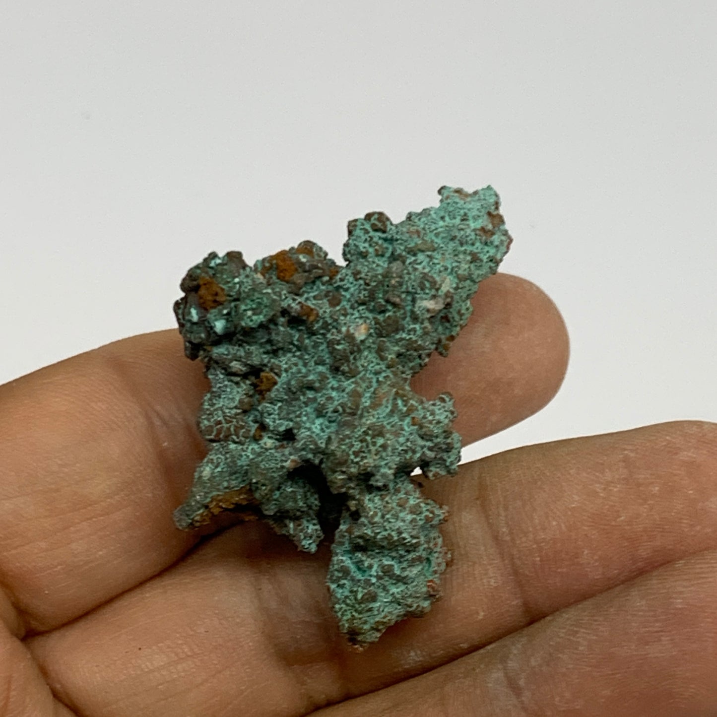 32.1g, 1.7"x1"x0.6", Malachite on Native Copper Mineral Specimens, B33979