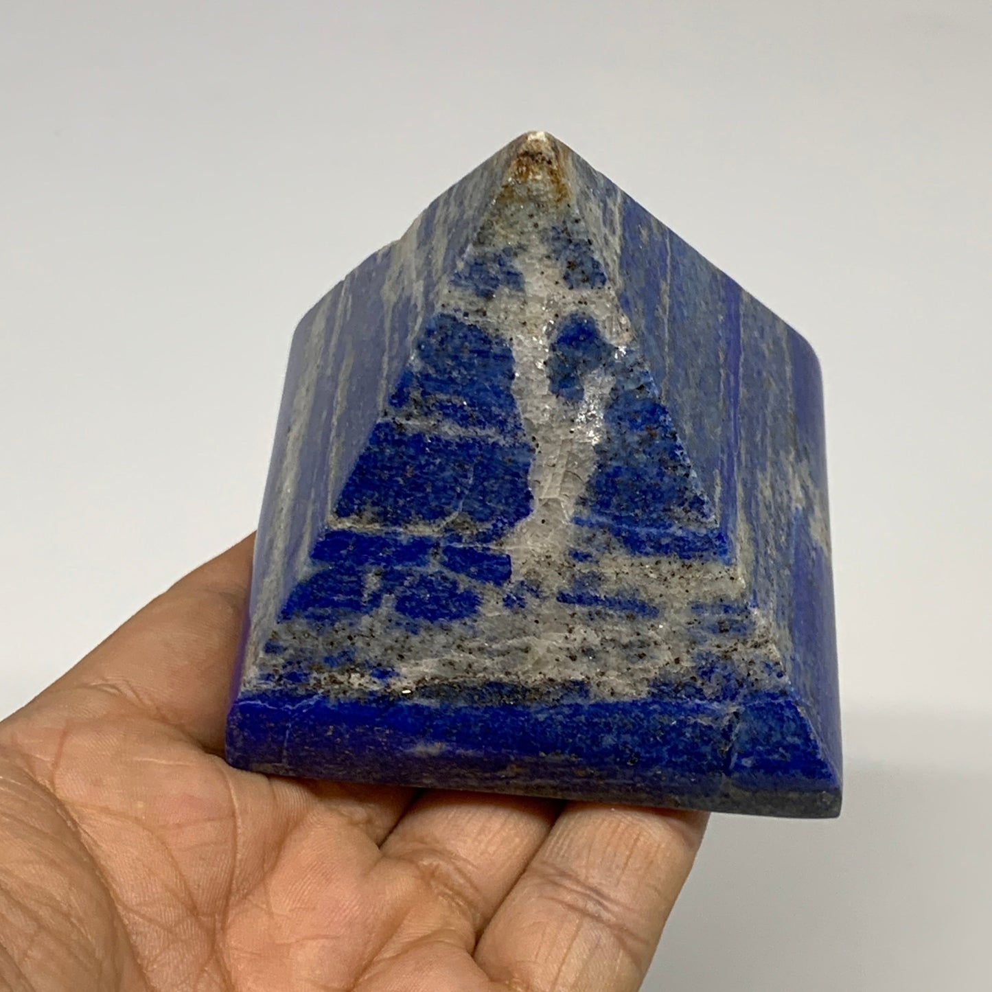 2.4 lbs (1095g),2"-2.5",  4pcs,Natural Lapis Lazuli Pyramids @Afghanistan,B29696