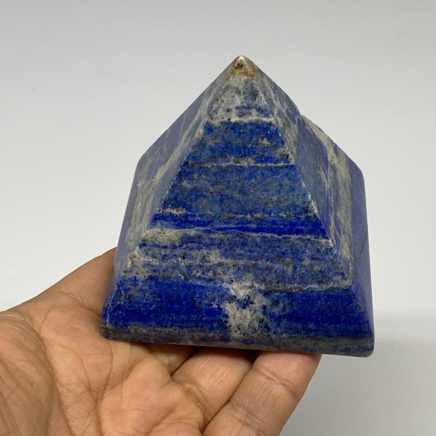 2.4 lbs (1095g),2"-2.5",  4pcs,Natural Lapis Lazuli Pyramids @Afghanistan,B29696