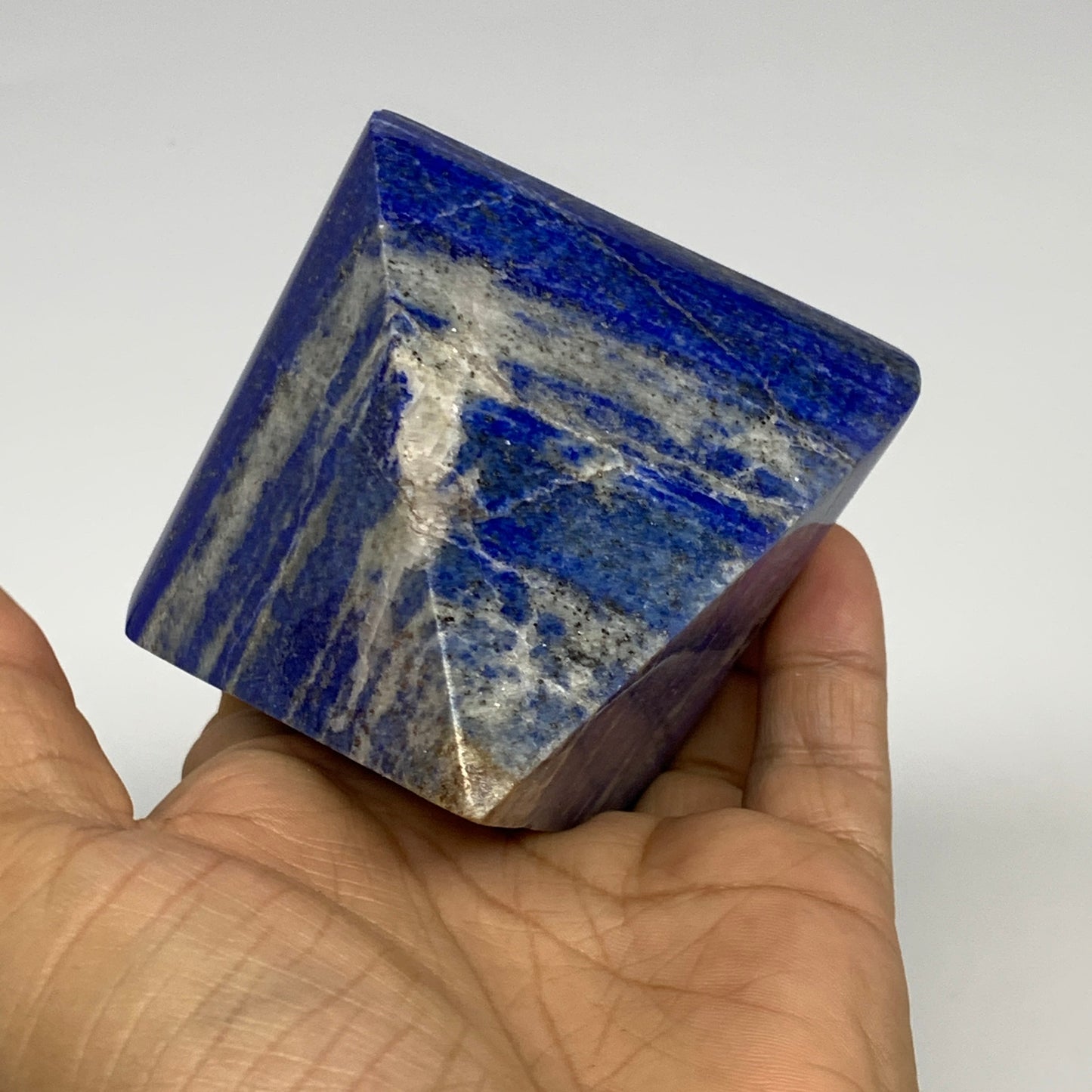 2.4 lbs (1095g),2"-2.5",  4pcs,Natural Lapis Lazuli Pyramids @Afghanistan,B29696