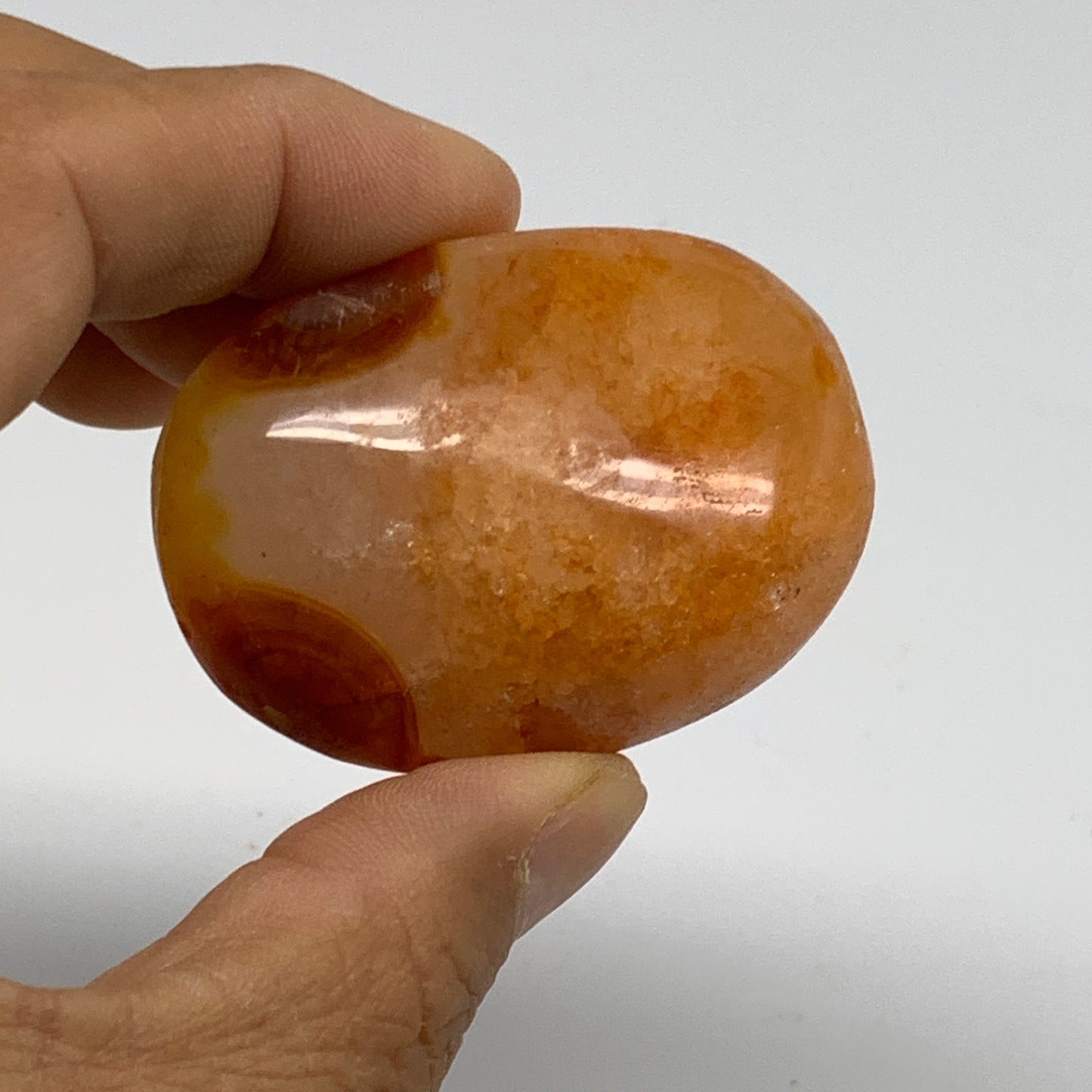 177.8g, 1.6"-2", 3pcs, Red Carnelian Palm-Stone Gem Crystal Polished, B37641