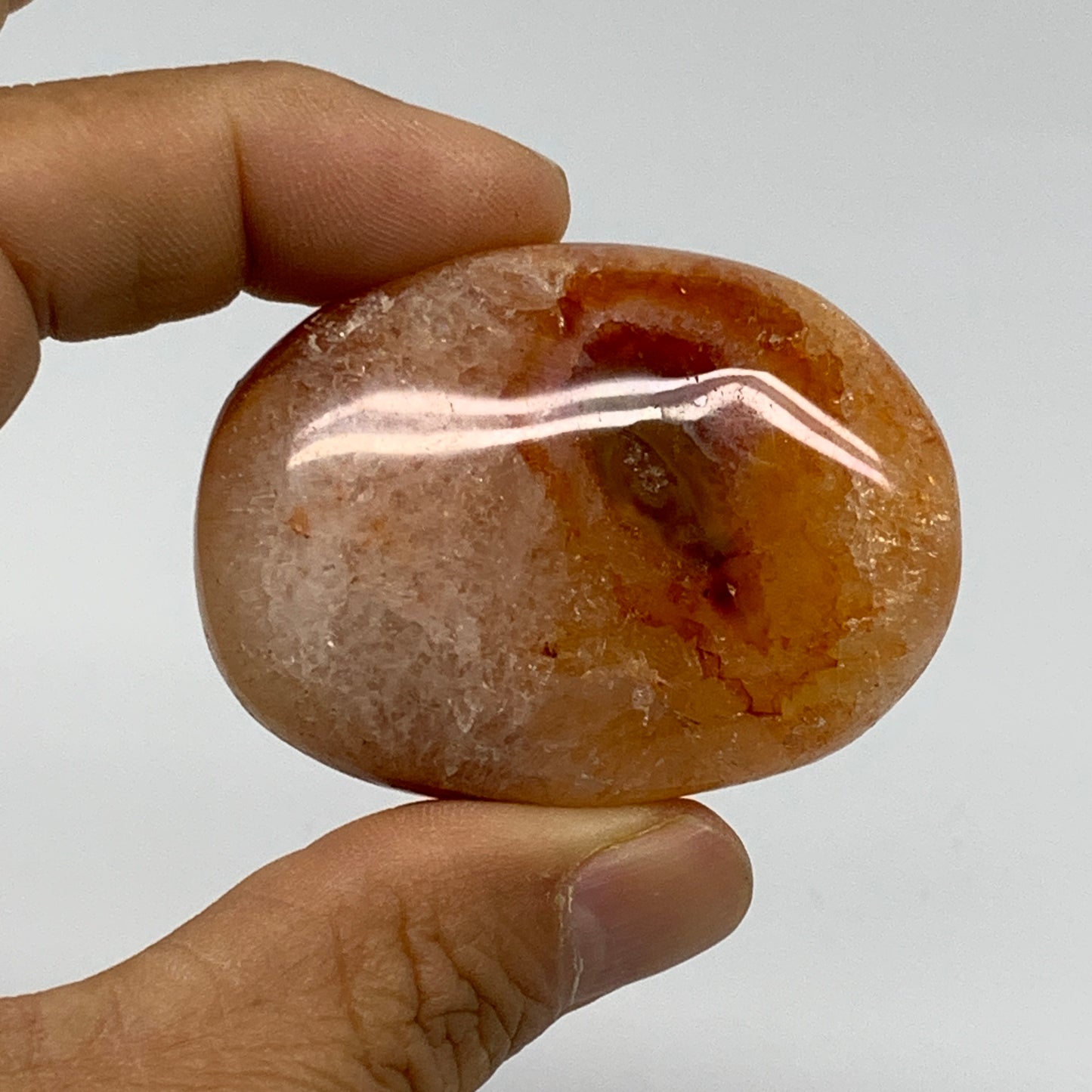 177.8g, 1.6"-2", 3pcs, Red Carnelian Palm-Stone Gem Crystal Polished, B37641