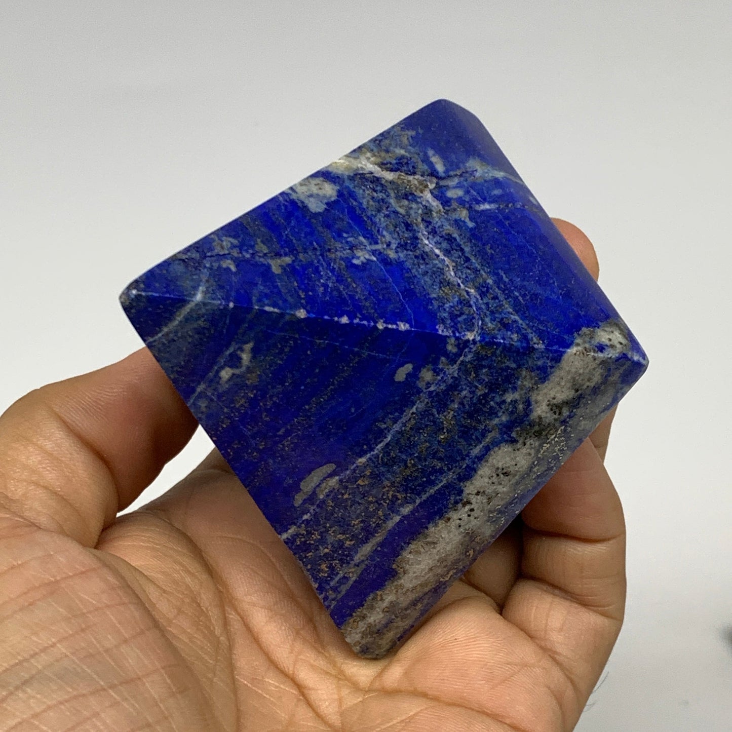 2.4 lbs (1095g),2"-2.5",  4pcs,Natural Lapis Lazuli Pyramids @Afghanistan,B29696