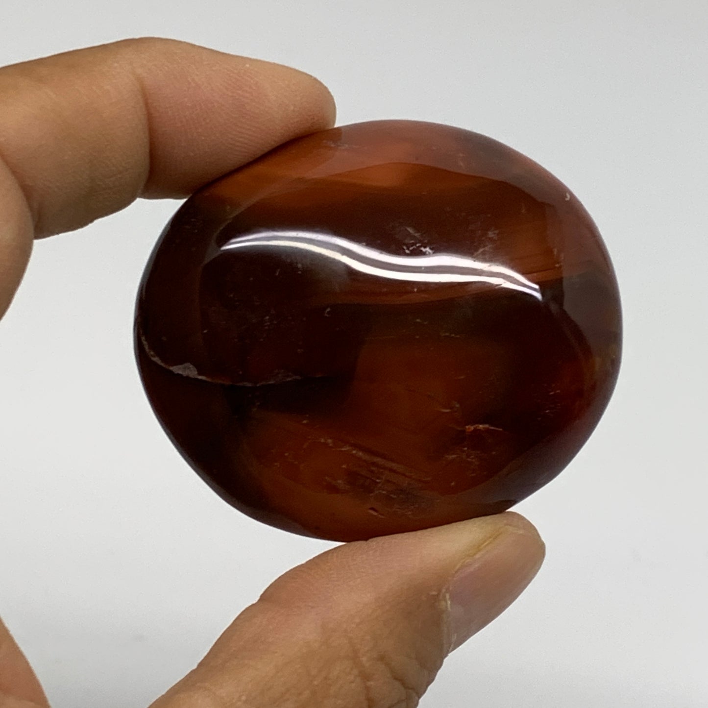 177.8g, 1.6"-2", 3pcs, Red Carnelian Palm-Stone Gem Crystal Polished, B37641