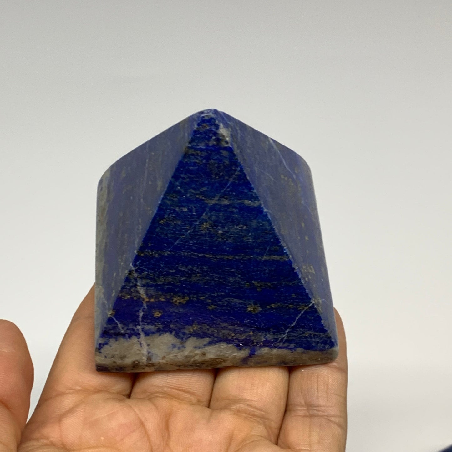 2.4 lbs (1095g),2"-2.5",  4pcs,Natural Lapis Lazuli Pyramids @Afghanistan,B29696