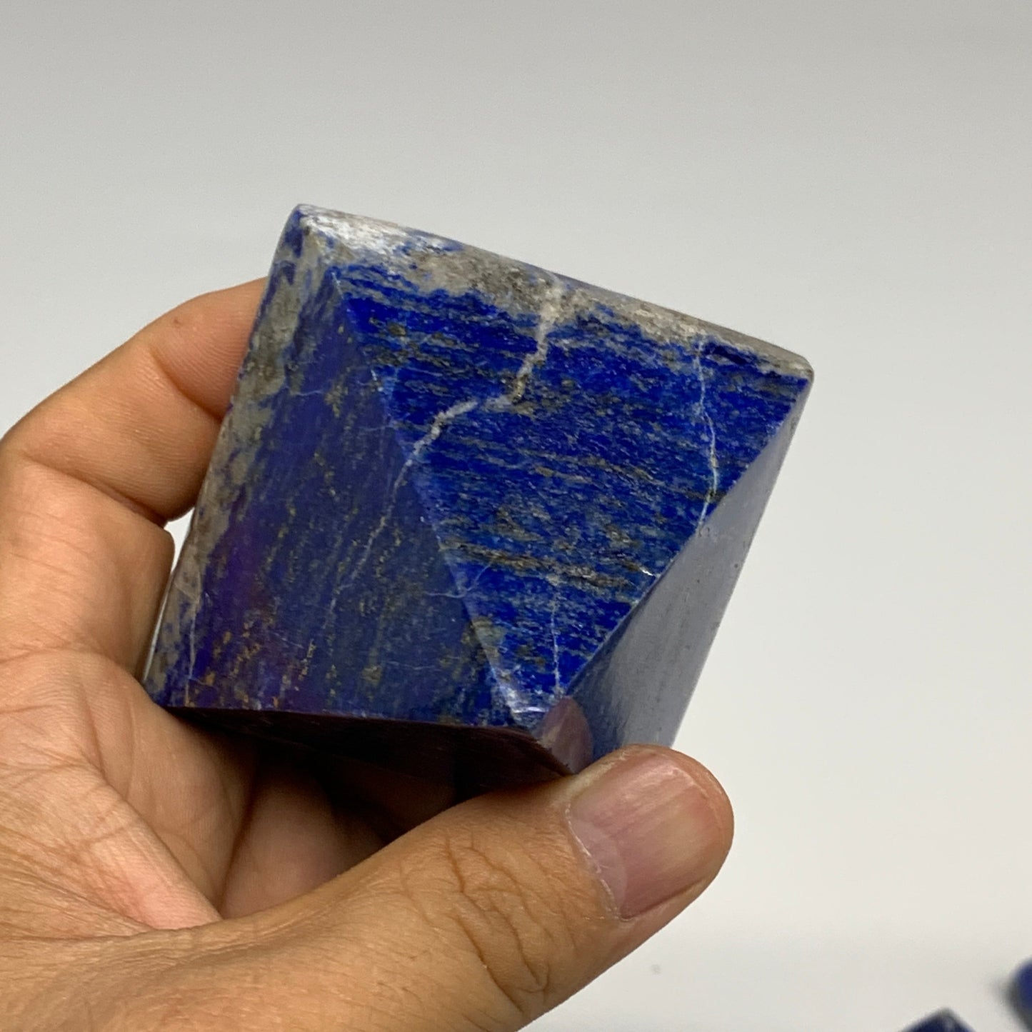 2.4 lbs (1095g),2"-2.5",  4pcs,Natural Lapis Lazuli Pyramids @Afghanistan,B29696