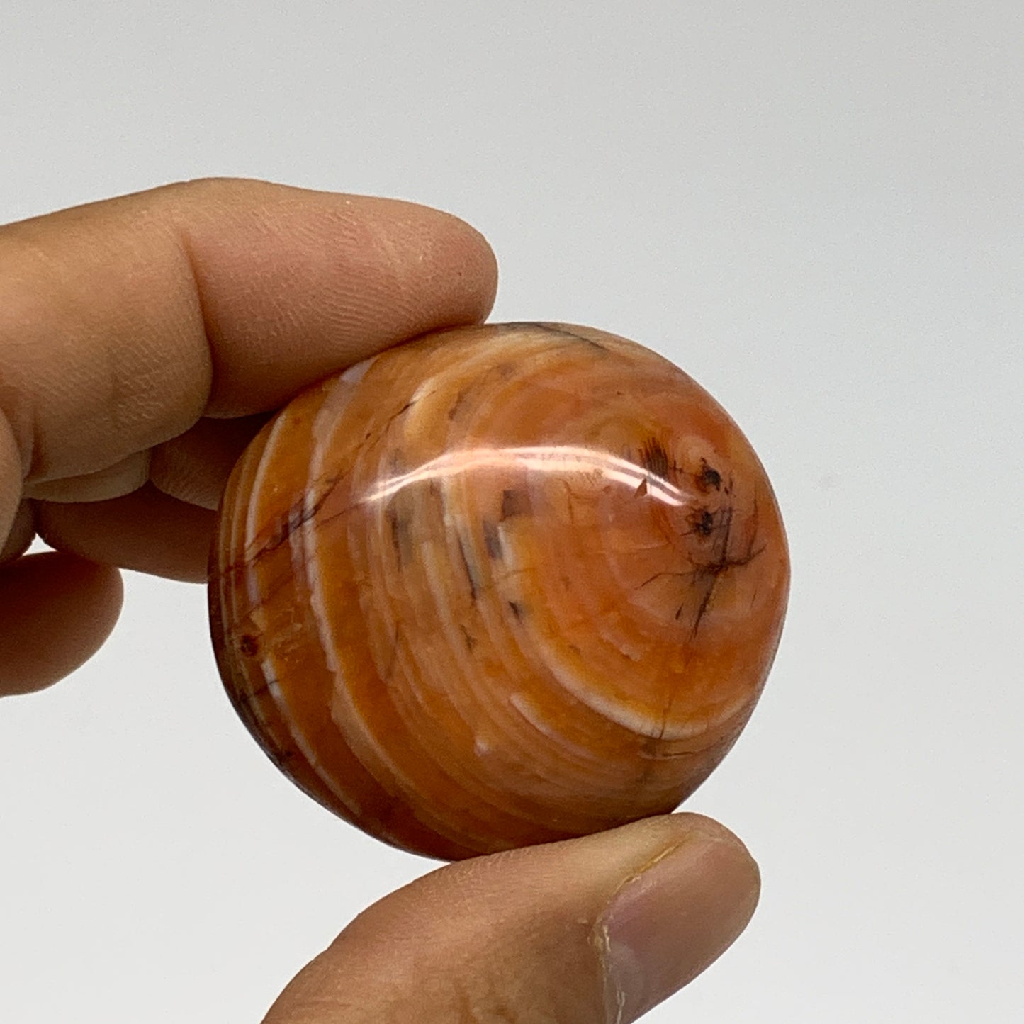 177.8g, 1.6"-2", 3pcs, Red Carnelian Palm-Stone Gem Crystal Polished, B37641