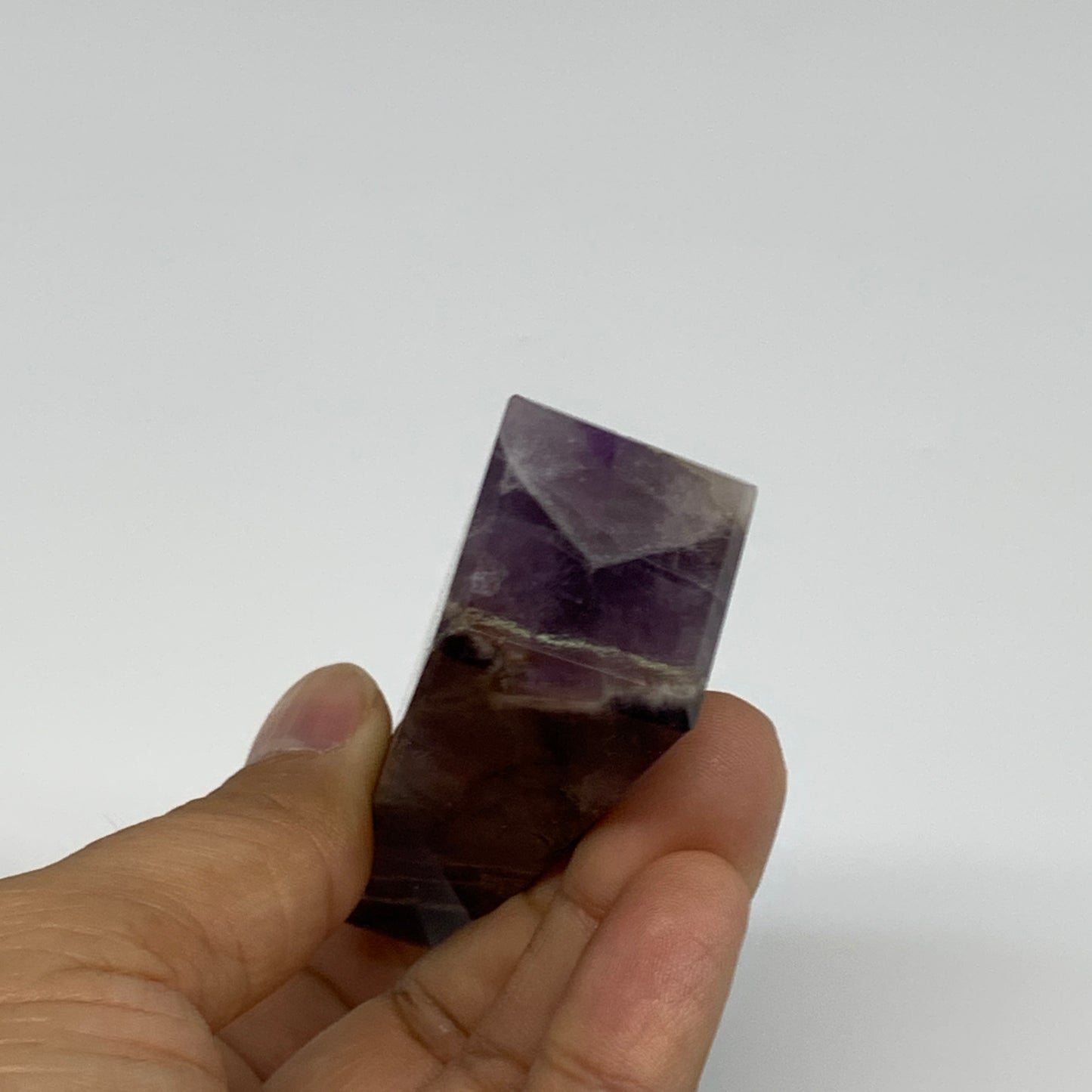 83.8g, 3.6"x0.9"x1", Natural Amethyst Tower Point Obelisk @Brazil, B31266