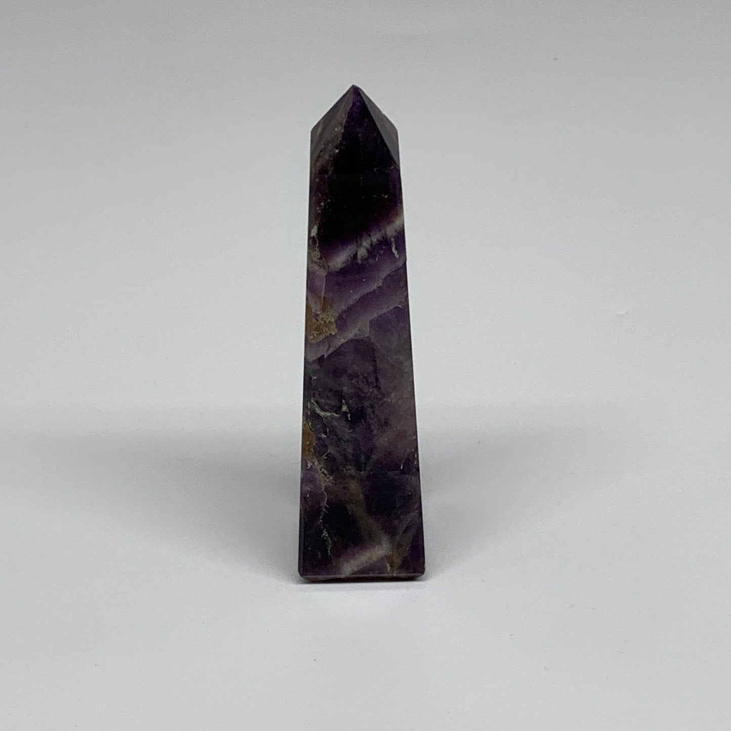 83.8g, 3.6"x0.9"x1", Natural Amethyst Tower Point Obelisk @Brazil, B31266