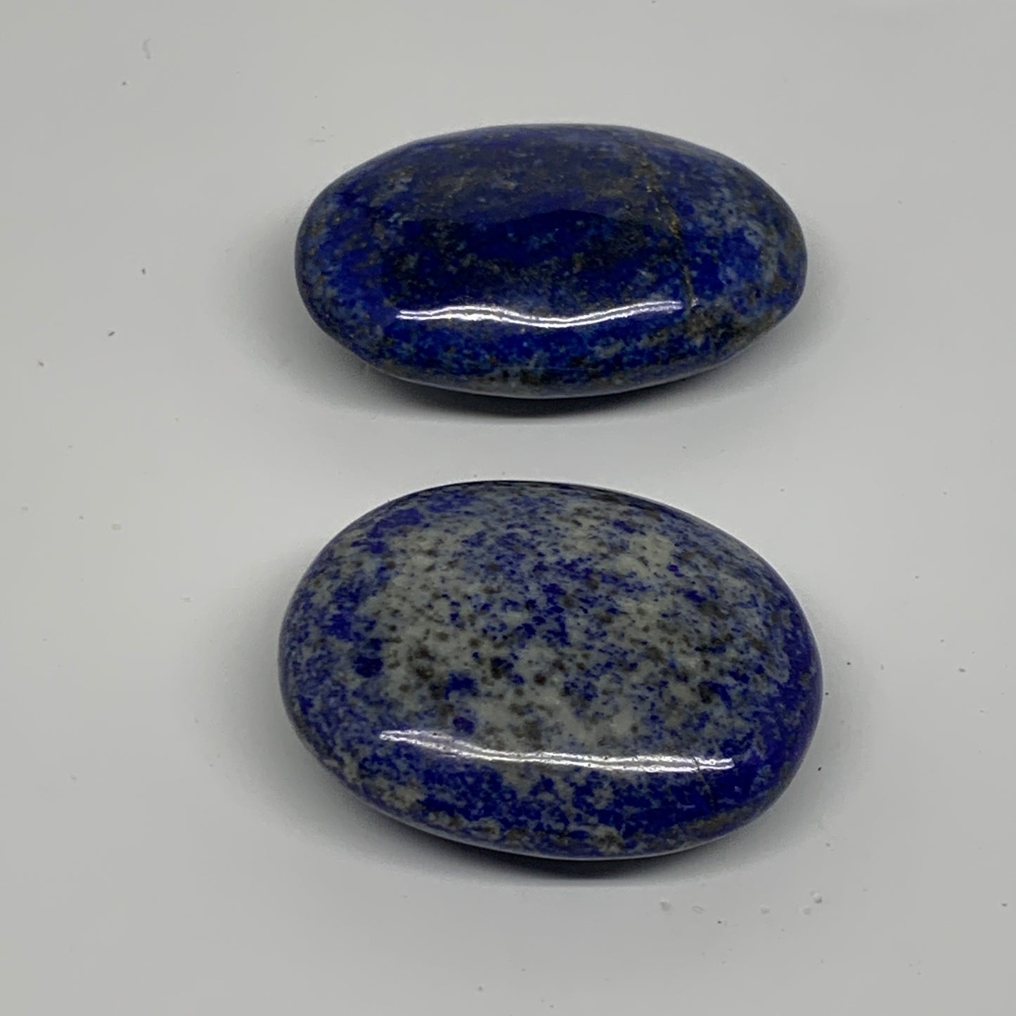 144g, 2.1"-2.3", 2pcs, Natural Lapis Lazuli Palm Stone @Afghanistan,B36747