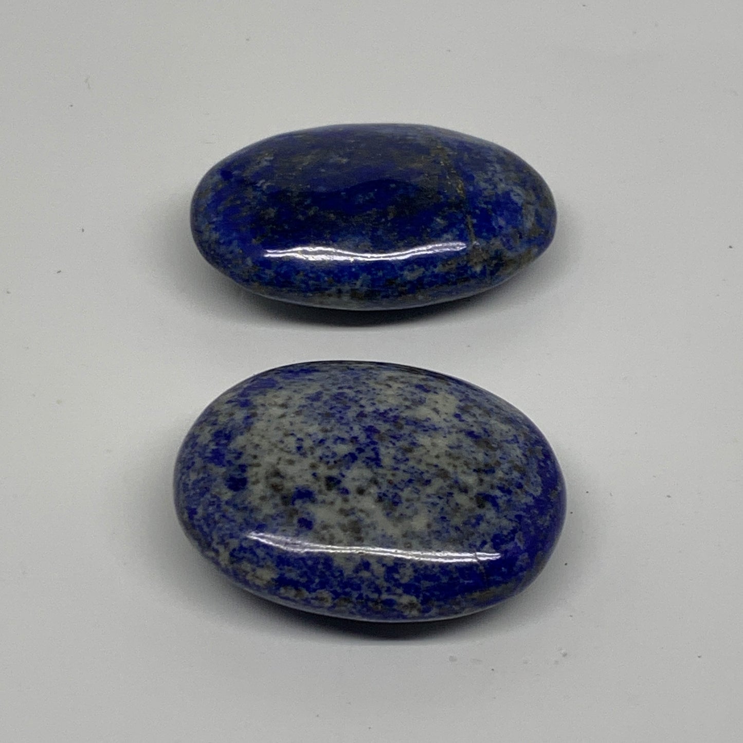 144g, 2.1"-2.3", 2pcs, Natural Lapis Lazuli Palm Stone @Afghanistan,B36747