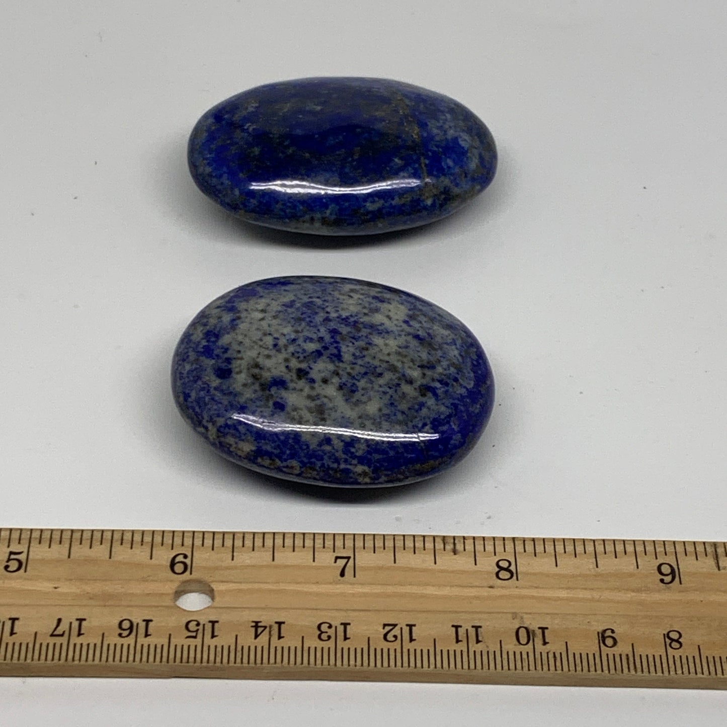 144g, 2.1"-2.3", 2pcs, Natural Lapis Lazuli Palm Stone @Afghanistan,B36747