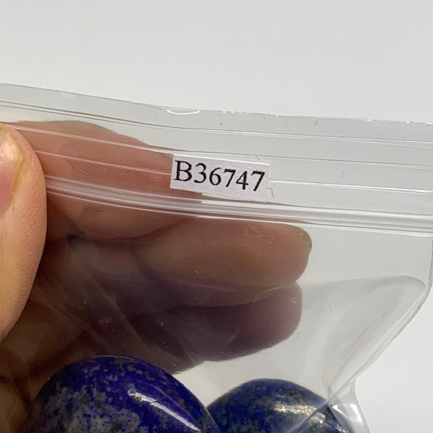 144g, 2.1"-2.3", 2pcs, Natural Lapis Lazuli Palm Stone @Afghanistan,B36747