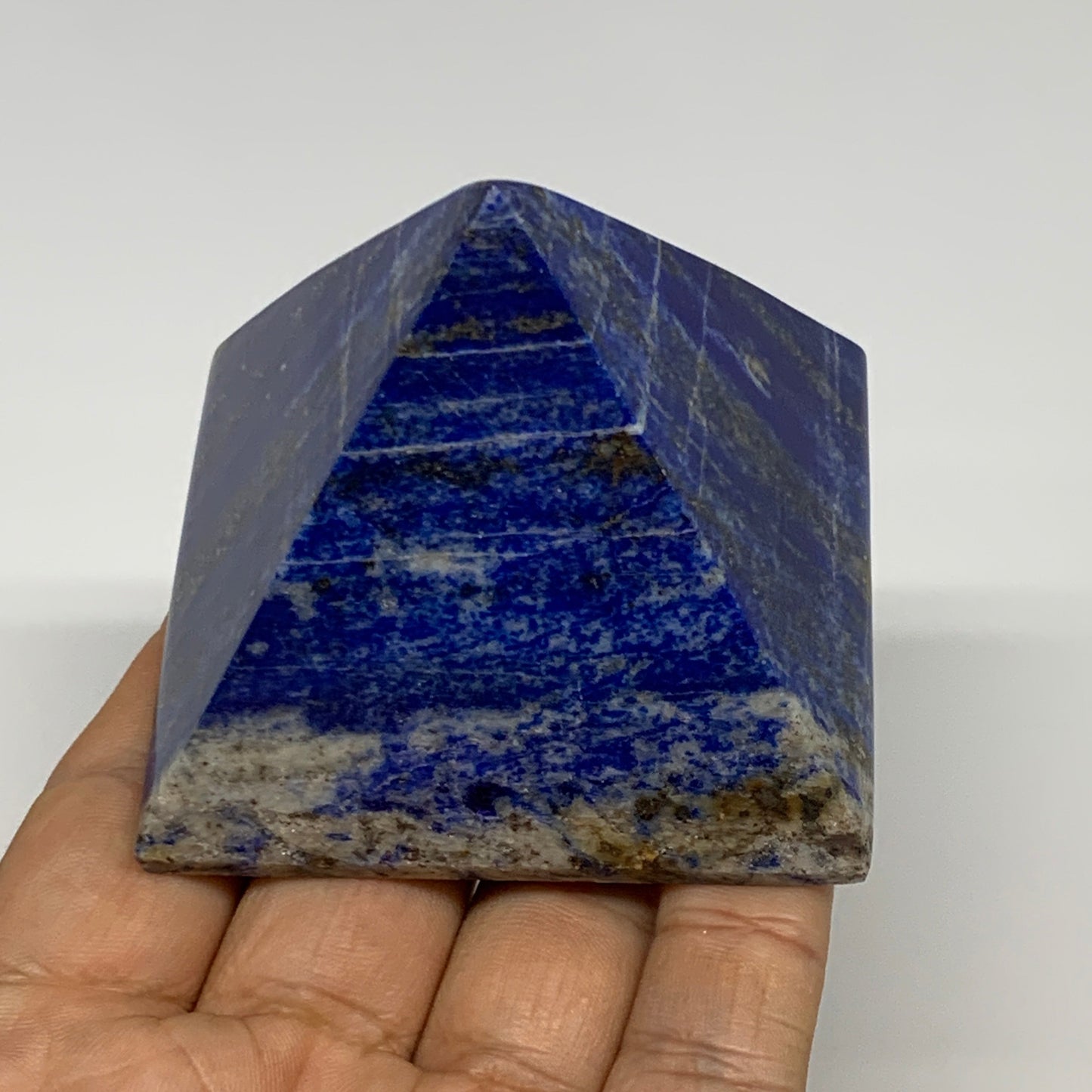 1.75 lbs (800g),1.5"-2.3",  4pcs,Natural Lapis Lazuli Pyramids, B29697