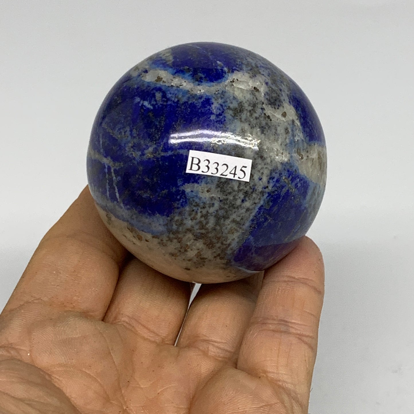 0.62 lbs, 2.2" (56mm), Lapis Lazuli Sphere Ball Gemstone @Afghanistan, B33245